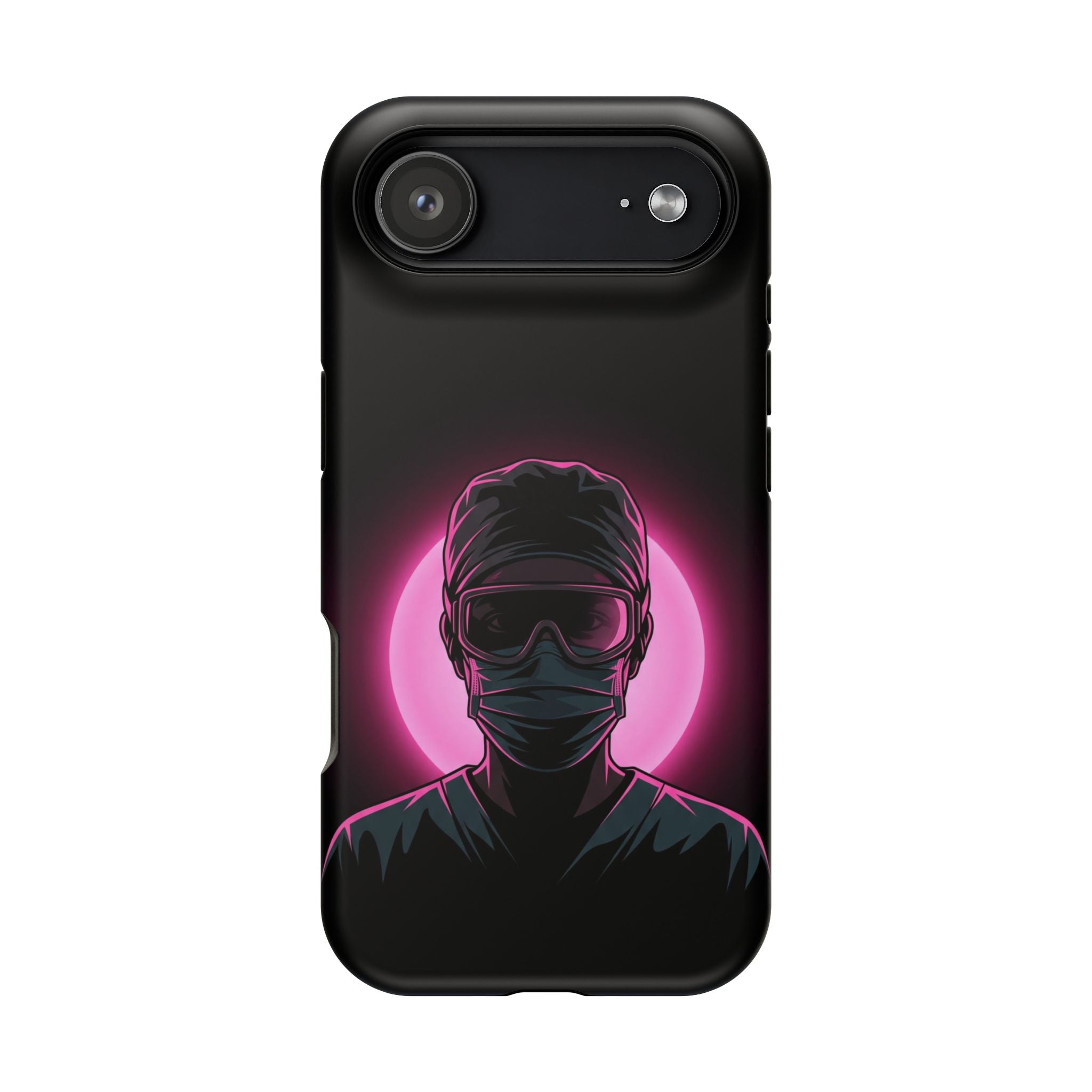 Nurse Portrait Phone Case — Navy Wireless Charging Cover