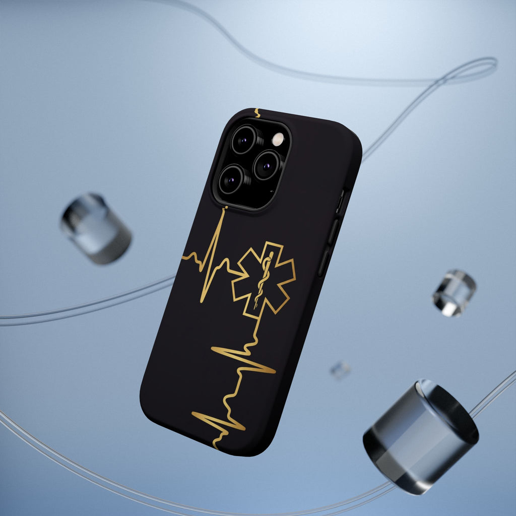 Paramedic/EMT Heartbeat Line Phone Case — Magnetic Wireless Charging Cover