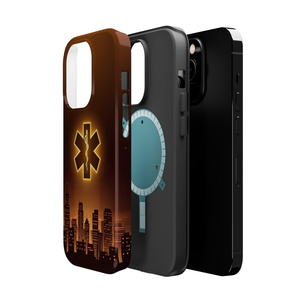 Paramedic/EMT Skyline Phone Case — Magnetic Wireless Charging Cover