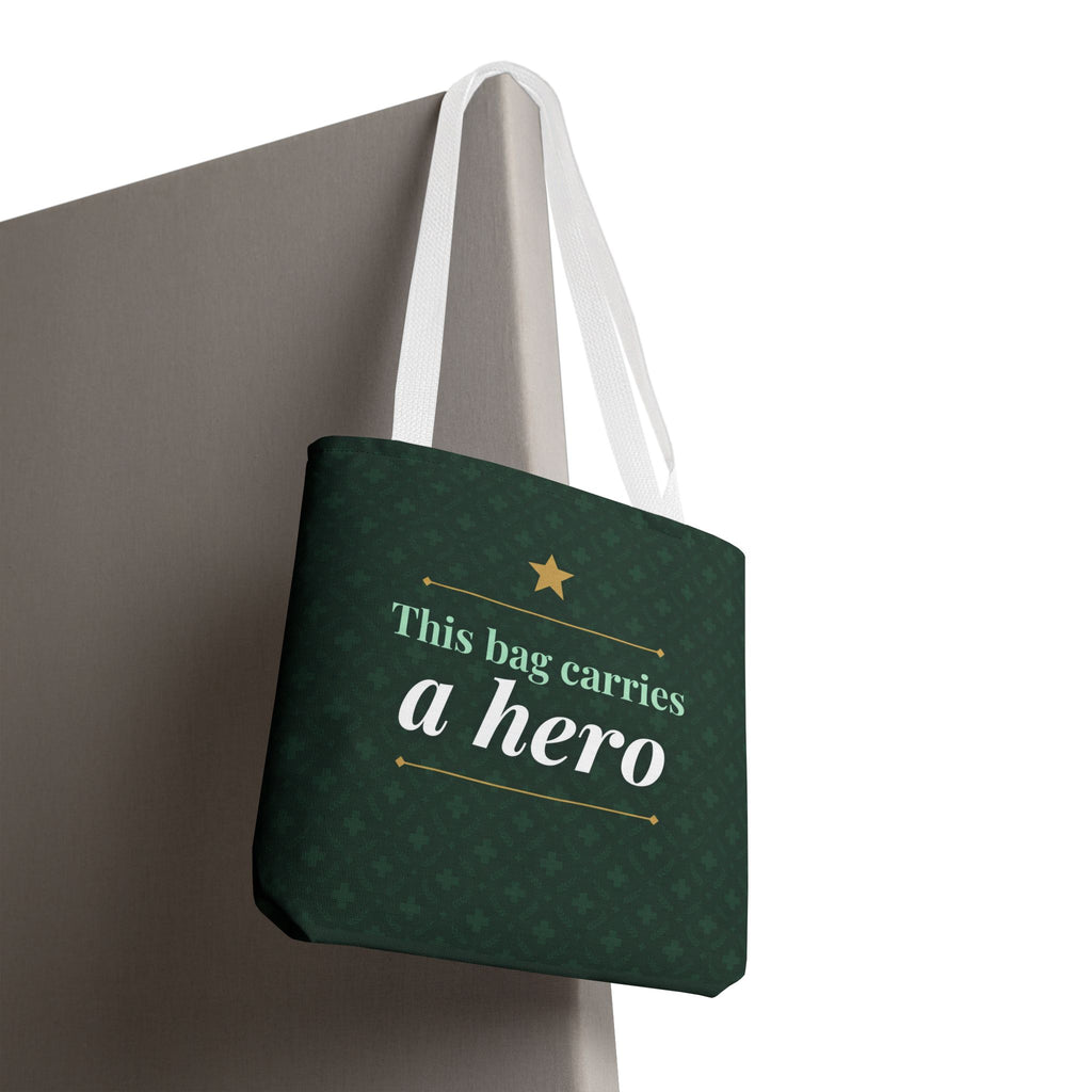This Bag Carries a Hero Tote | Nurse Gift Tote Bag | Essential Worker Appreciation Gift | Premium Polyester Carry-All