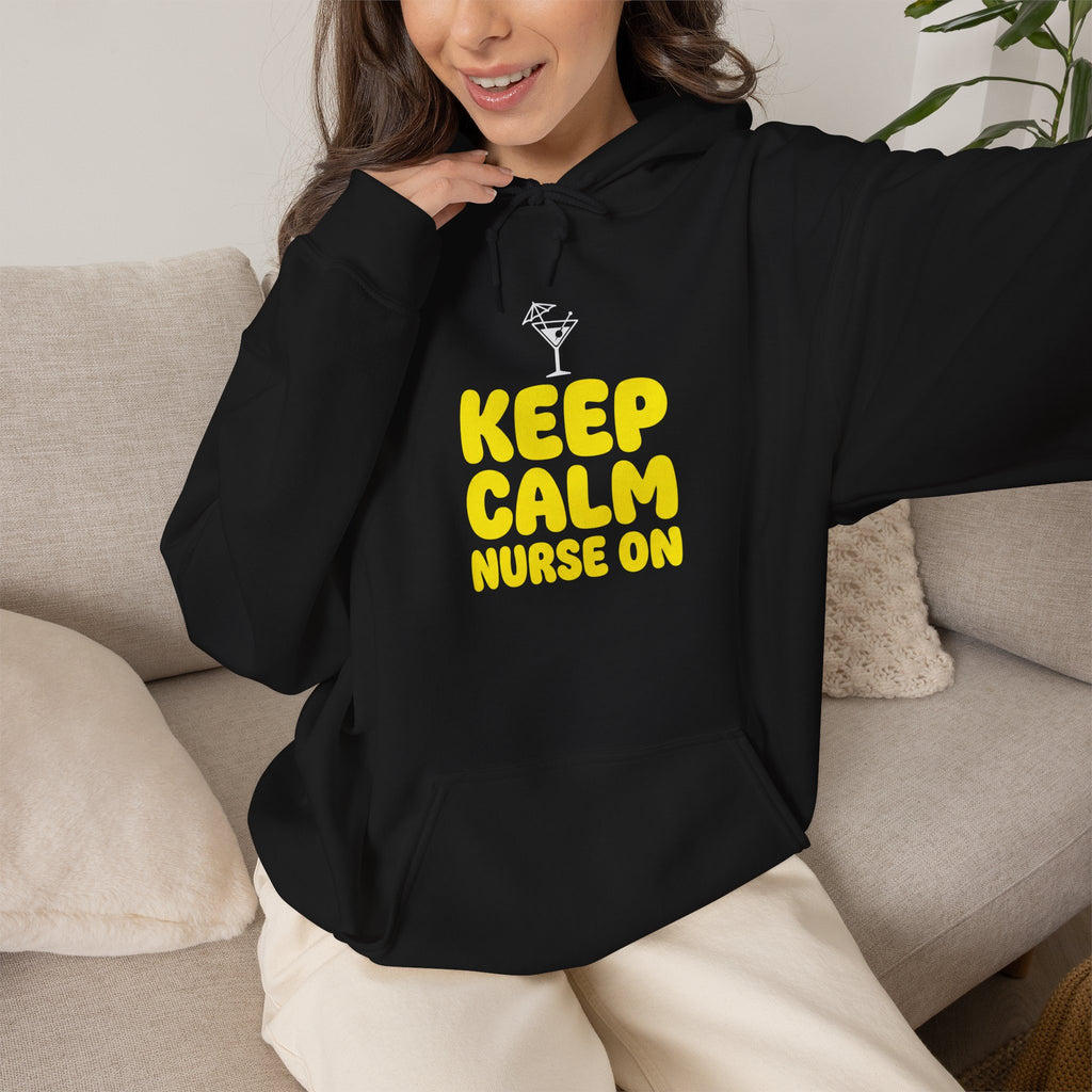 Keep Calm Nurse On Hoodie — Funny Nurse Graphic Pullover