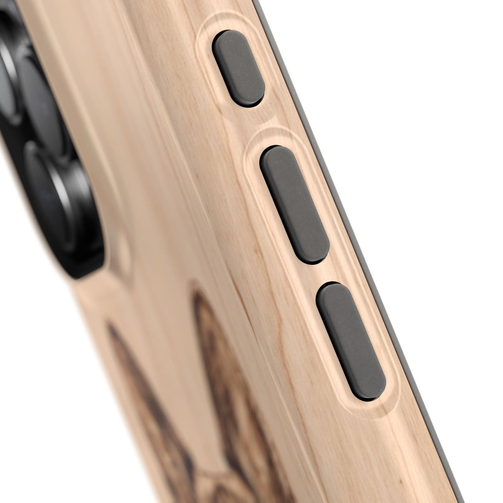German Shepherd Phone Case | Pyrography Art — Tough Magnetic Case with Wireless Charging