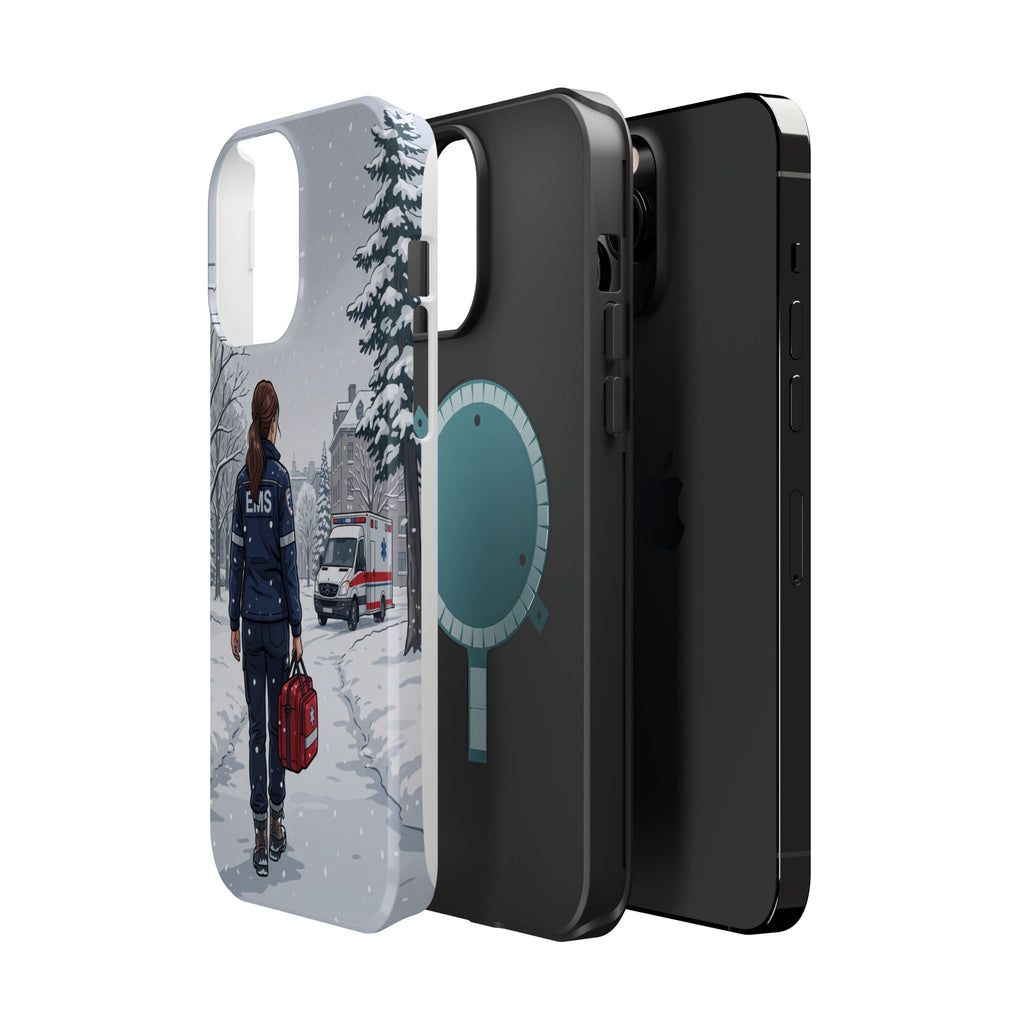 Paramedic/EMT Winter Phone Case — Magnetic Wireless Charging Cover
