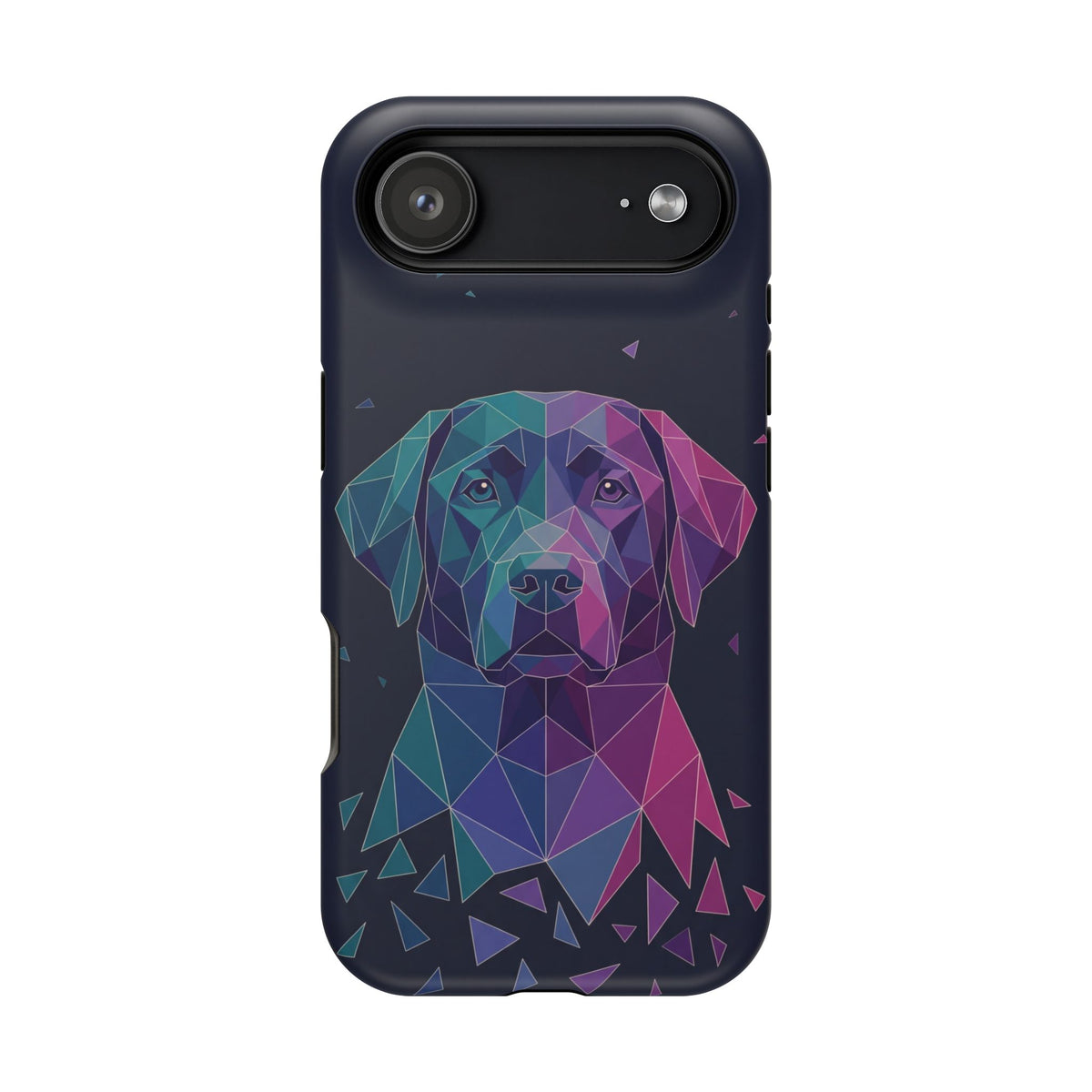 Geometric Labrador Phone Case — Tough Magnetic Case with Wireless Charging