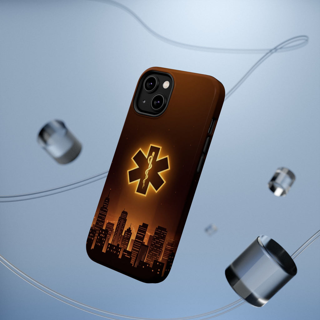 Paramedic/EMT Skyline Phone Case — Magnetic Wireless Charging Cover