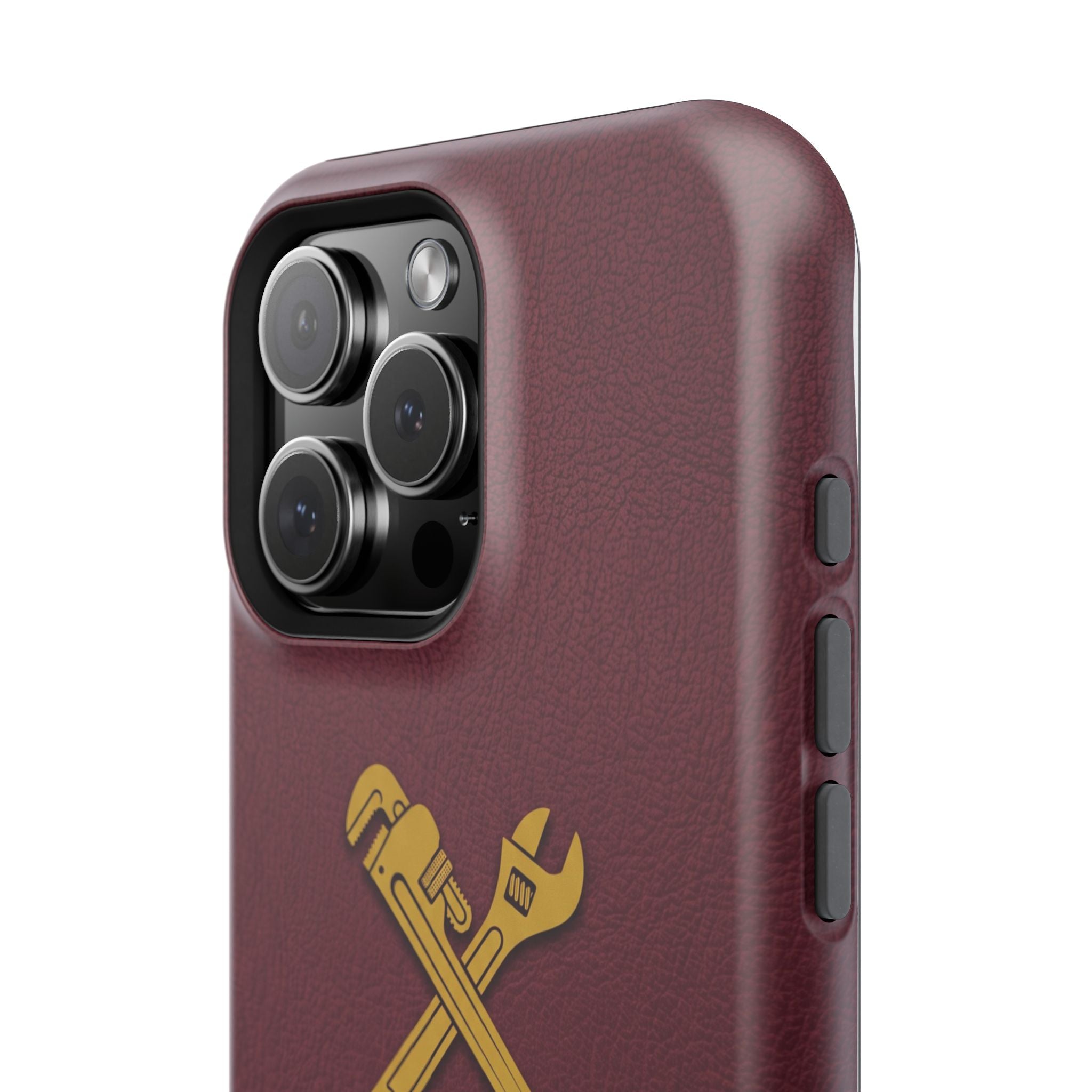 Plumb. Proud. Phone Case — Crossed Wrenches Wireless Charging Cover