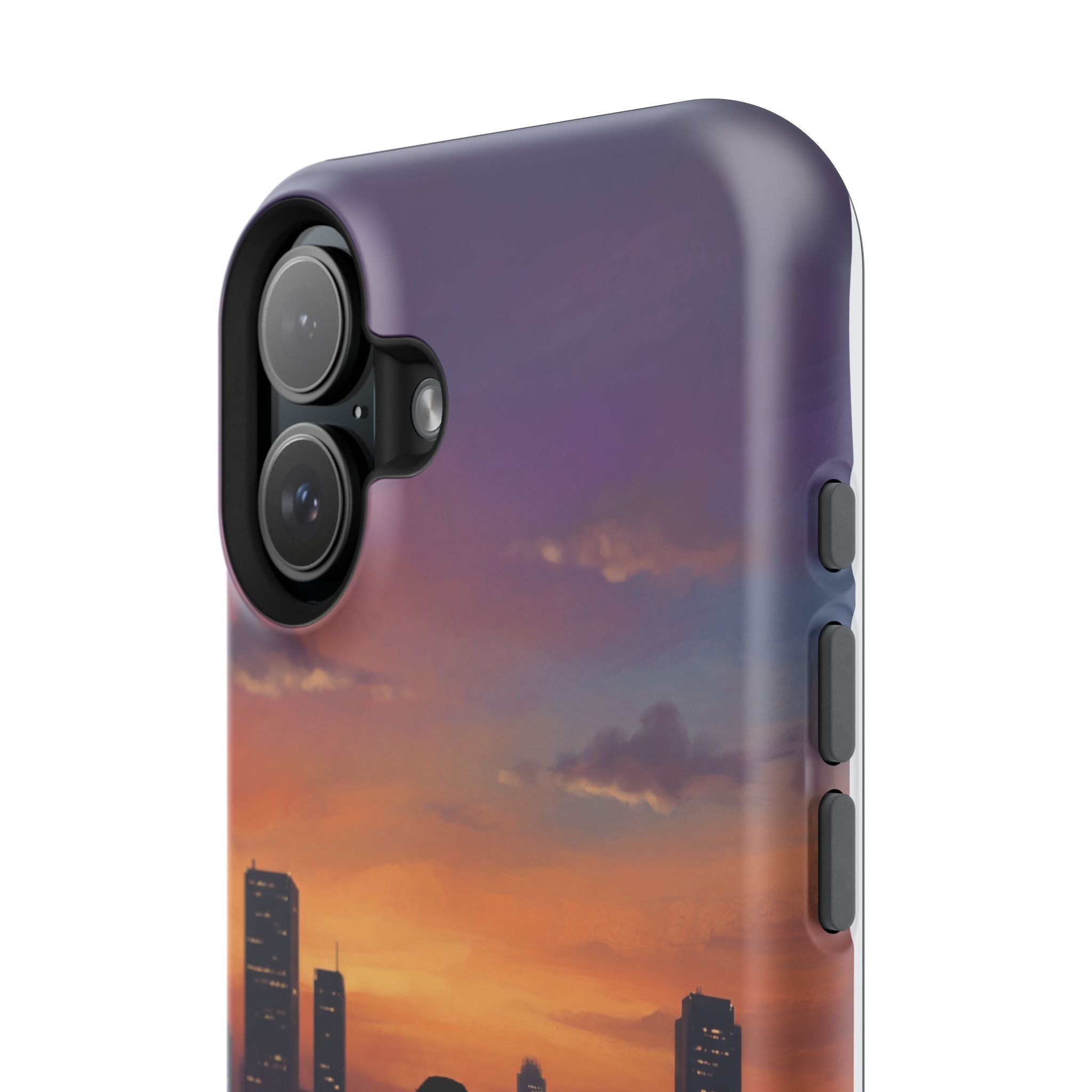 Personalized Golden Retriever City Skyline Phone Case — Wireless Charging Cover