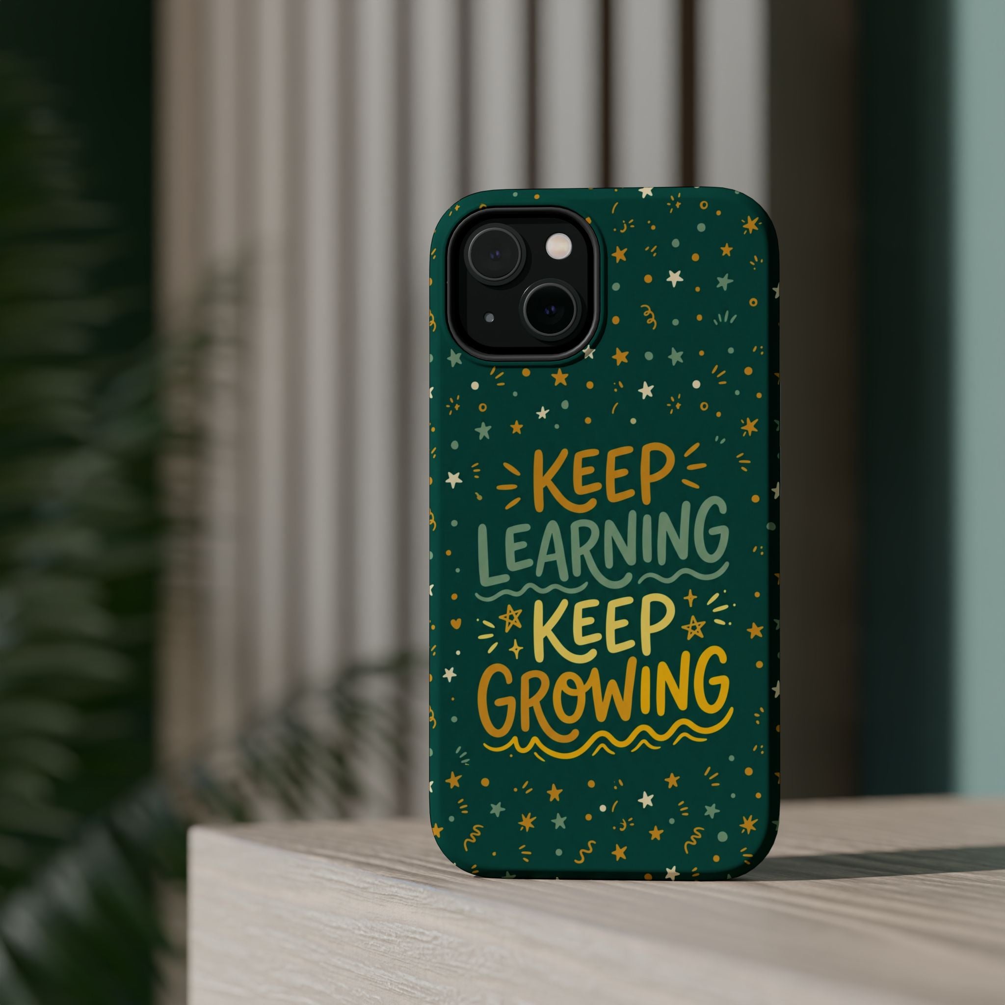 Keep Learning Keep Growing Teacher Phone Case — Wireless Charging Cover