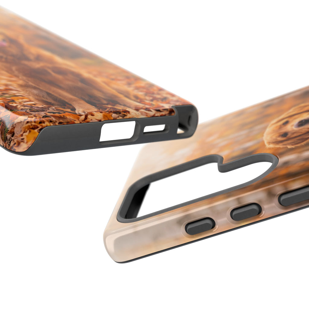 Golden Retriever Autumn Forest Phone Case | Happy Dog in Fall Foliage | Samsung & iPhone