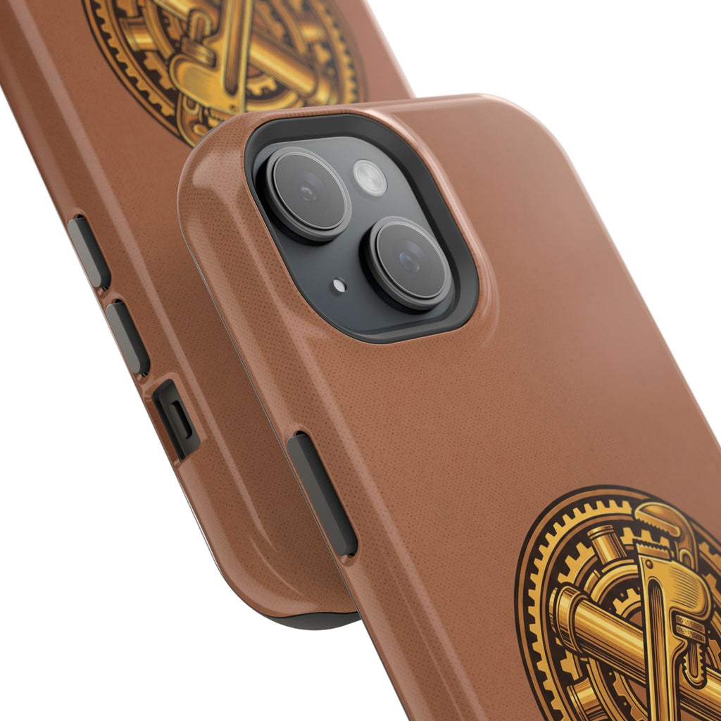 Plumber Born to Build Phone Case — Badge Wireless Charging Cover