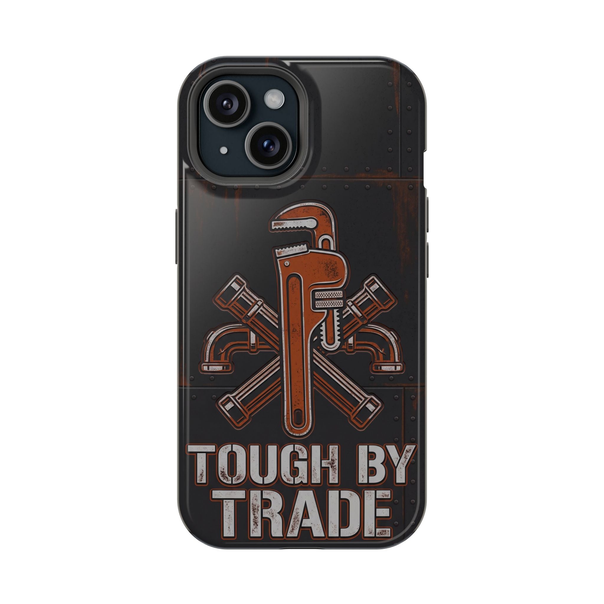 Tough By Trade Phone Case — Crossed Wrenches Wireless Charging Cover