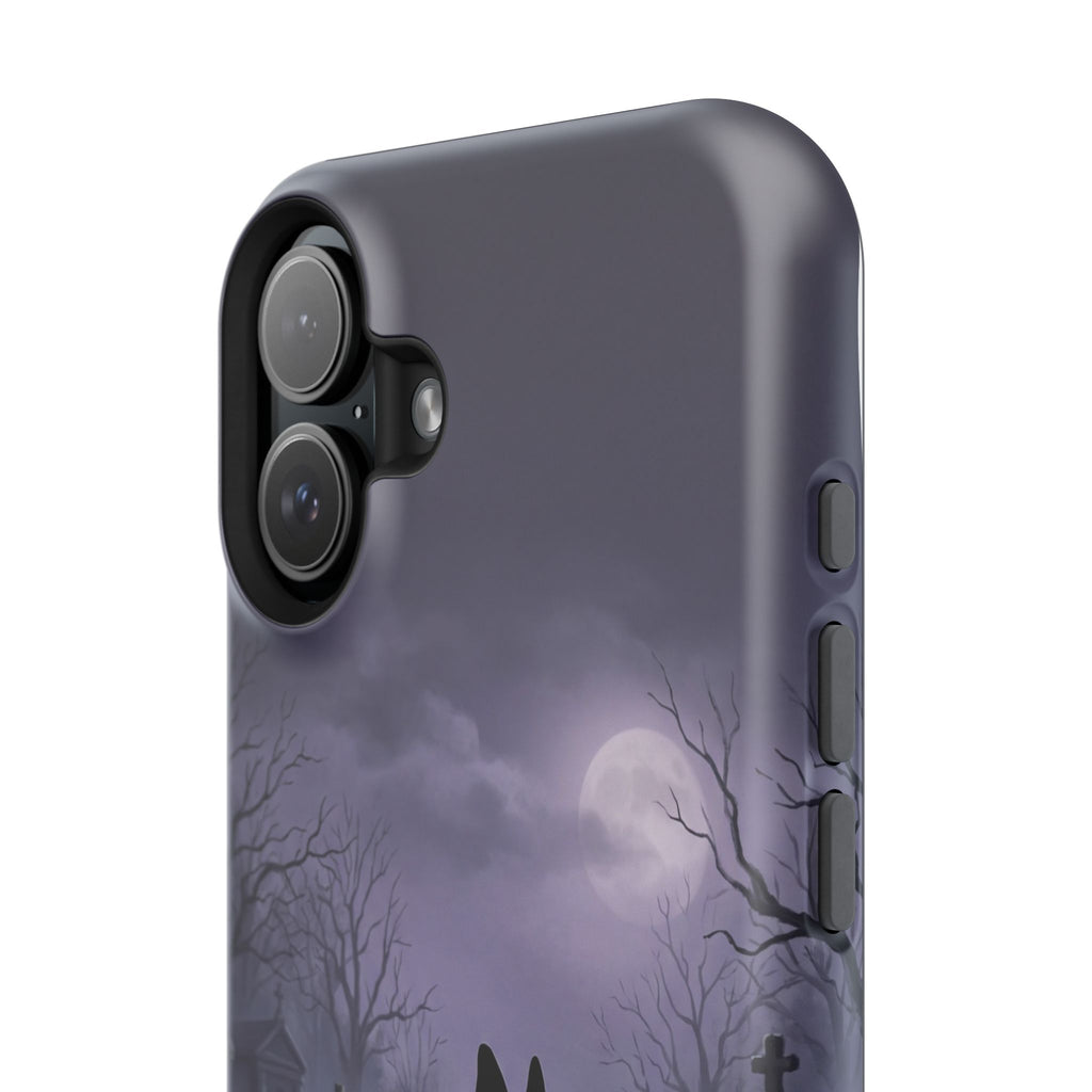 Personalized French Bulldog Moonlit Graveyard Phone Case — Wireless Charging Cover