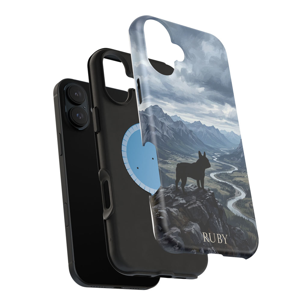 Personalized French Bulldog Mountain Valley Phone Case — Wireless Charging Cover