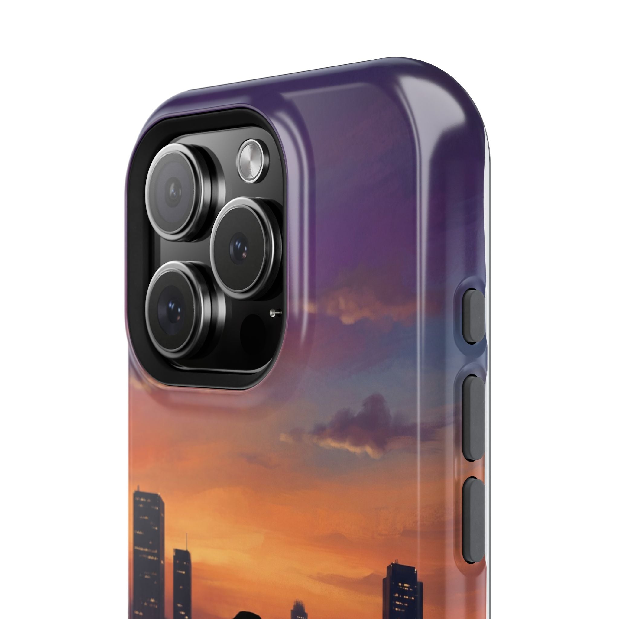 Personalized Golden Retriever City Skyline Phone Case — Wireless Charging Cover
