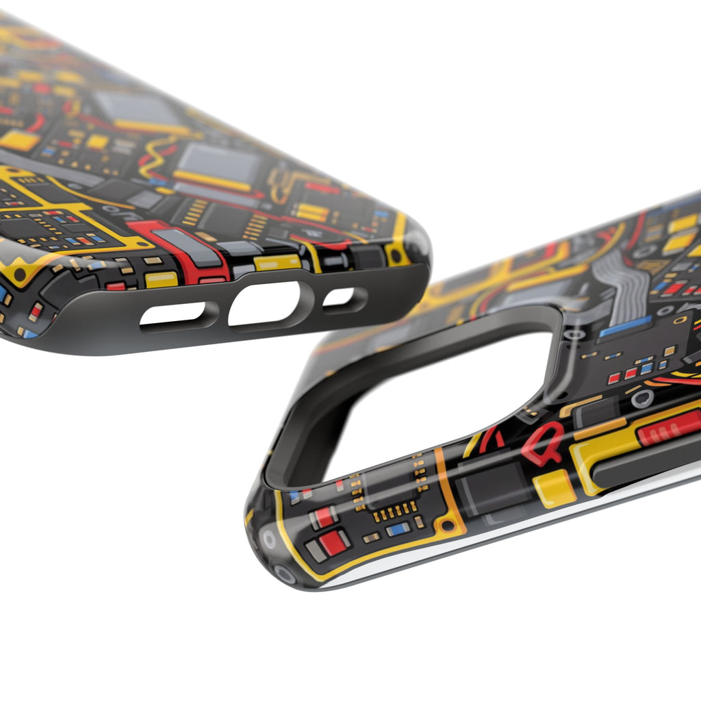 Voltage Board Phone Case — Yellow Circuit Wireless Charging Cover