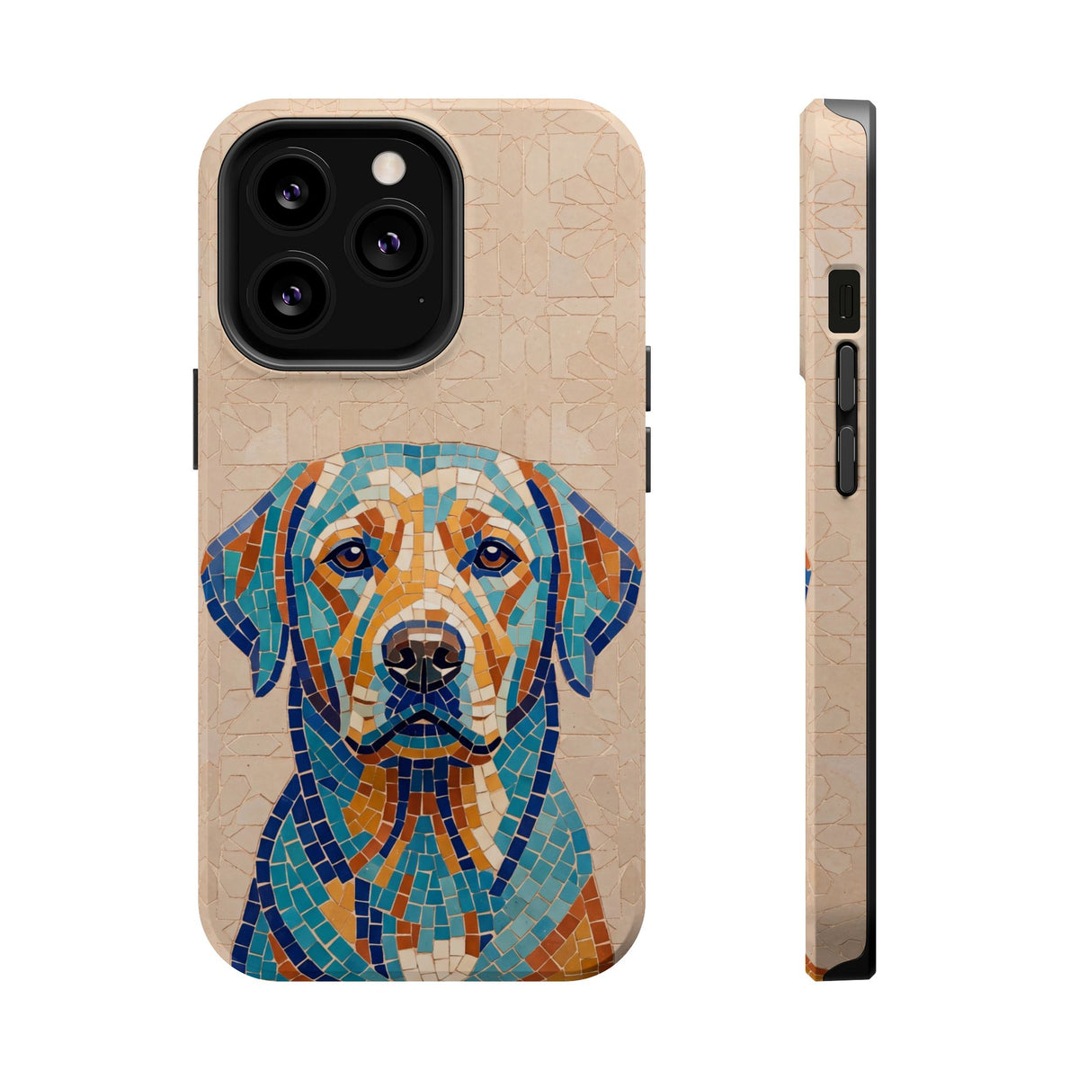 Colorful Labrador Art Phone Case — Tough Magnetic Case with Wireless Charging