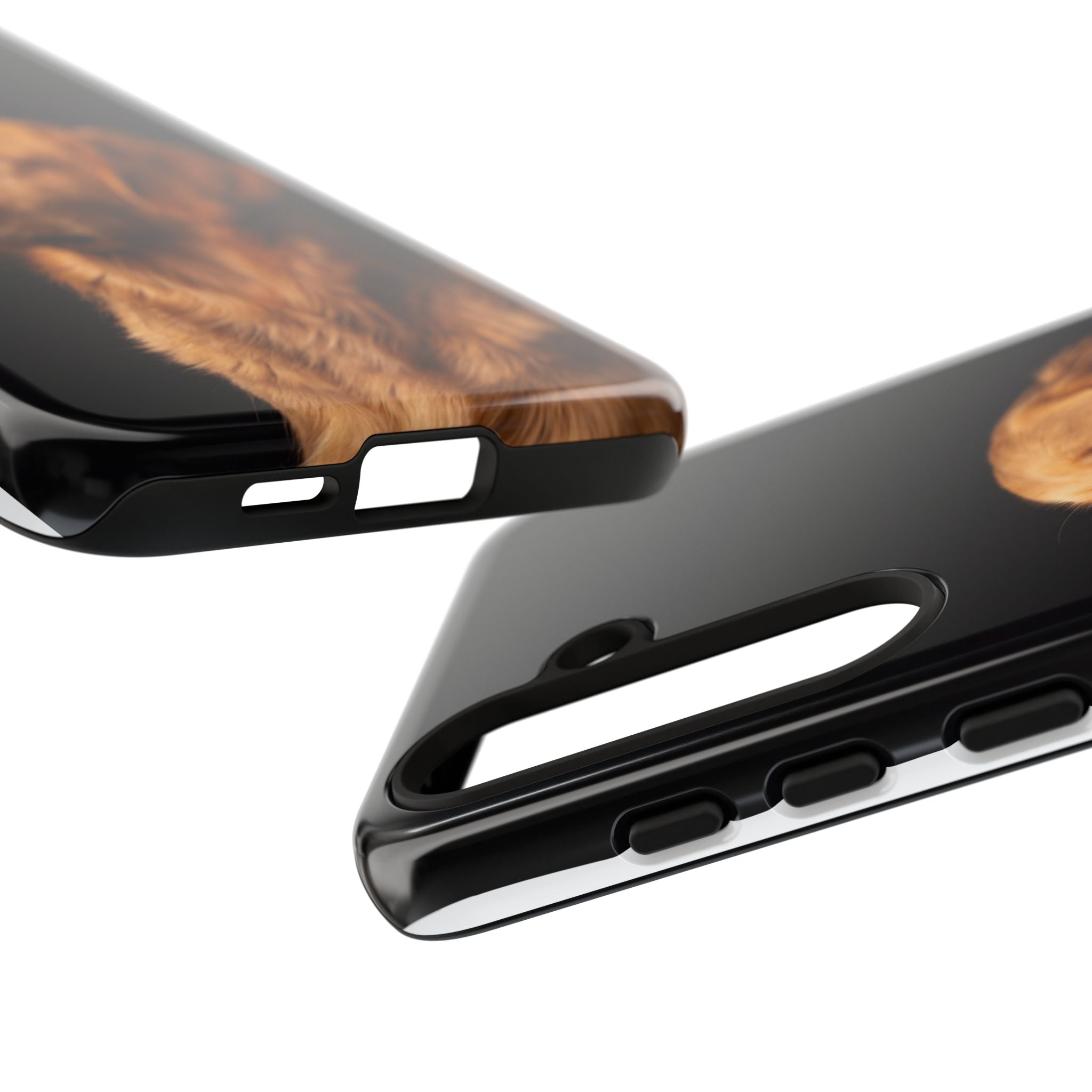Golden Retriever Portrait Phone Case | Realistic Dog Photo on Black Background | iPhone & Samsung