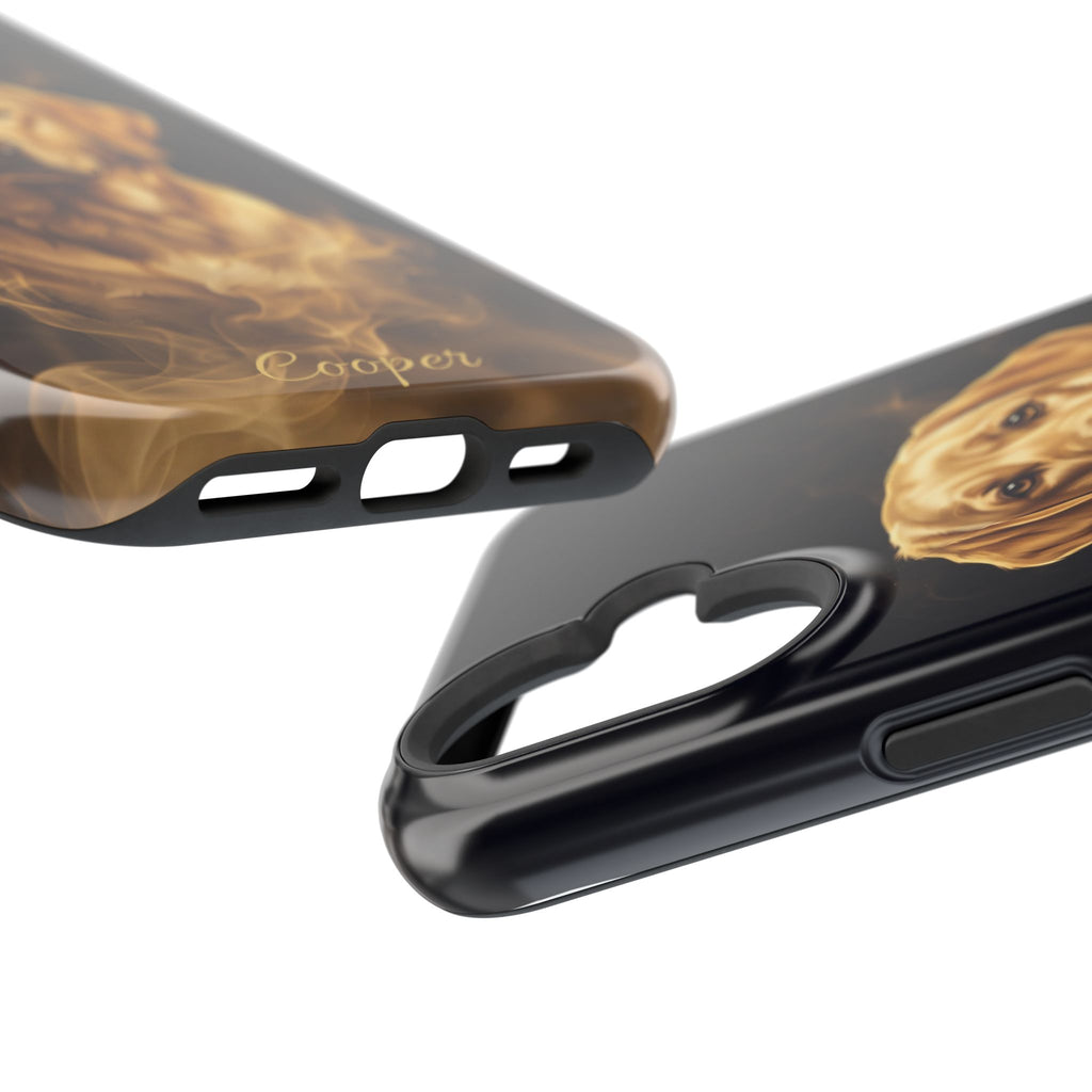 Personalized Gold Smoke Labrador Phone Case — Tough Magnetic Case with Wireless Charging