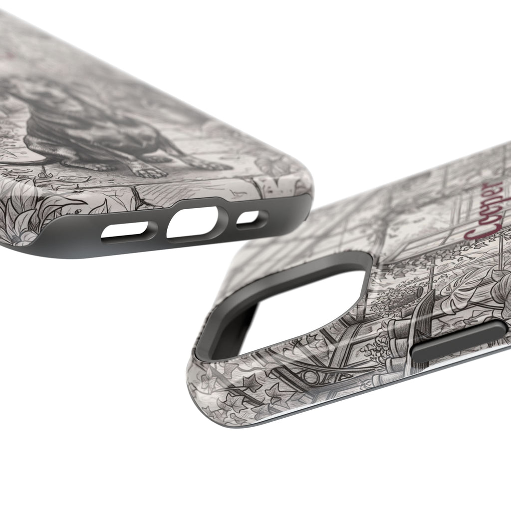 Personalized Dachshund Vintage Greenhouse Phone Case — Wireless Charging Cover