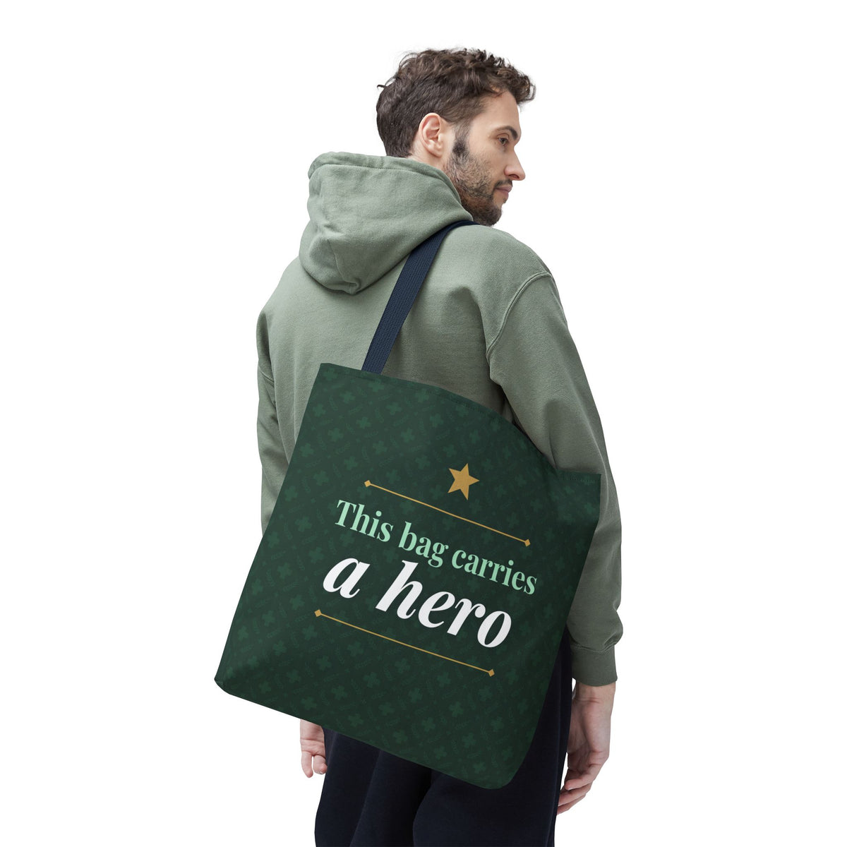 This Bag Carries a Hero Tote | Nurse Gift Tote Bag | Essential Worker Appreciation Gift | Premium Polyester Carry-All