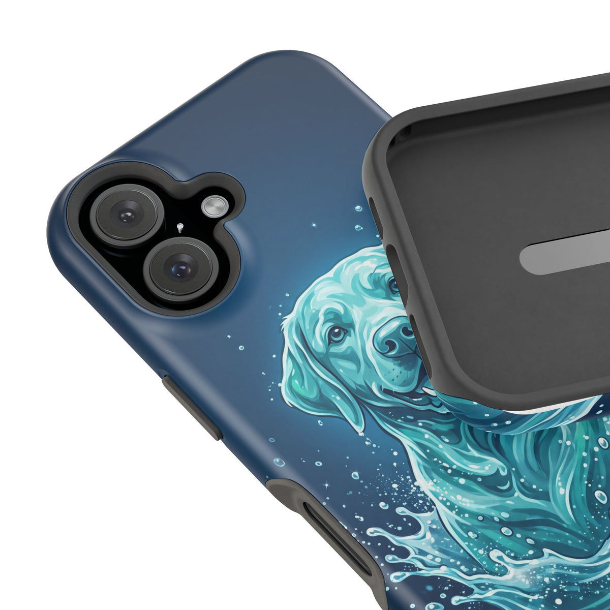 Water Splash Labrador Phone Case — Tough Magnetic Case with Wireless Charging