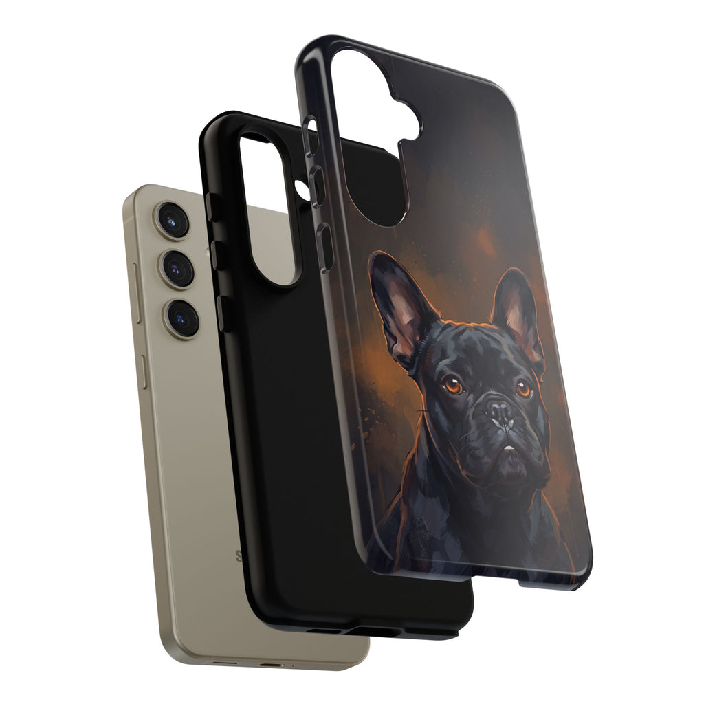 Moody French Bulldog Portrait Phone Case | Dramatic Studio Photography Style | iPhone & Samsung