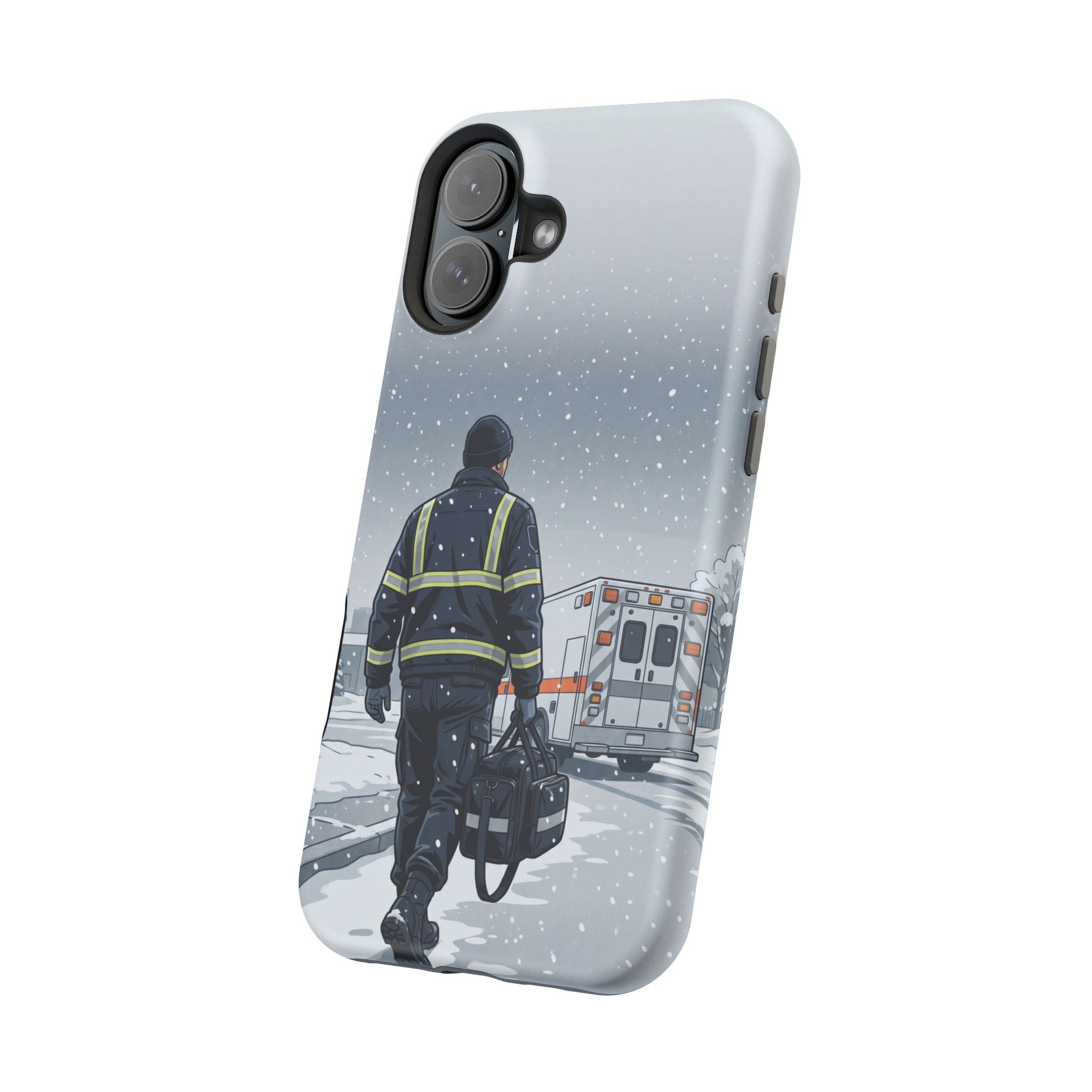 Bold Paramedic/EMT Portrait Phone Case — Magnetic Wireless Charging Cover