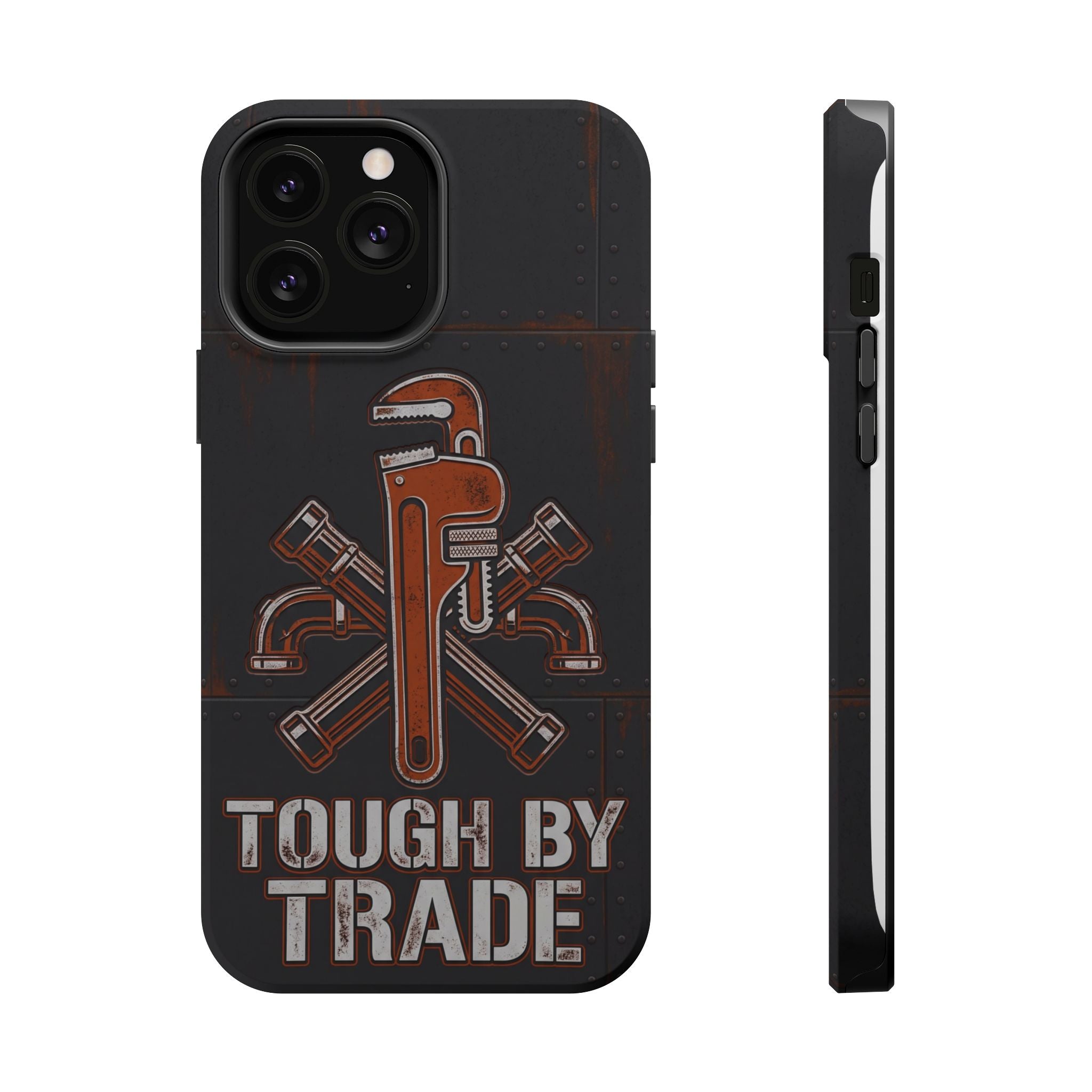 Tough By Trade Phone Case — Crossed Wrenches Wireless Charging Cover