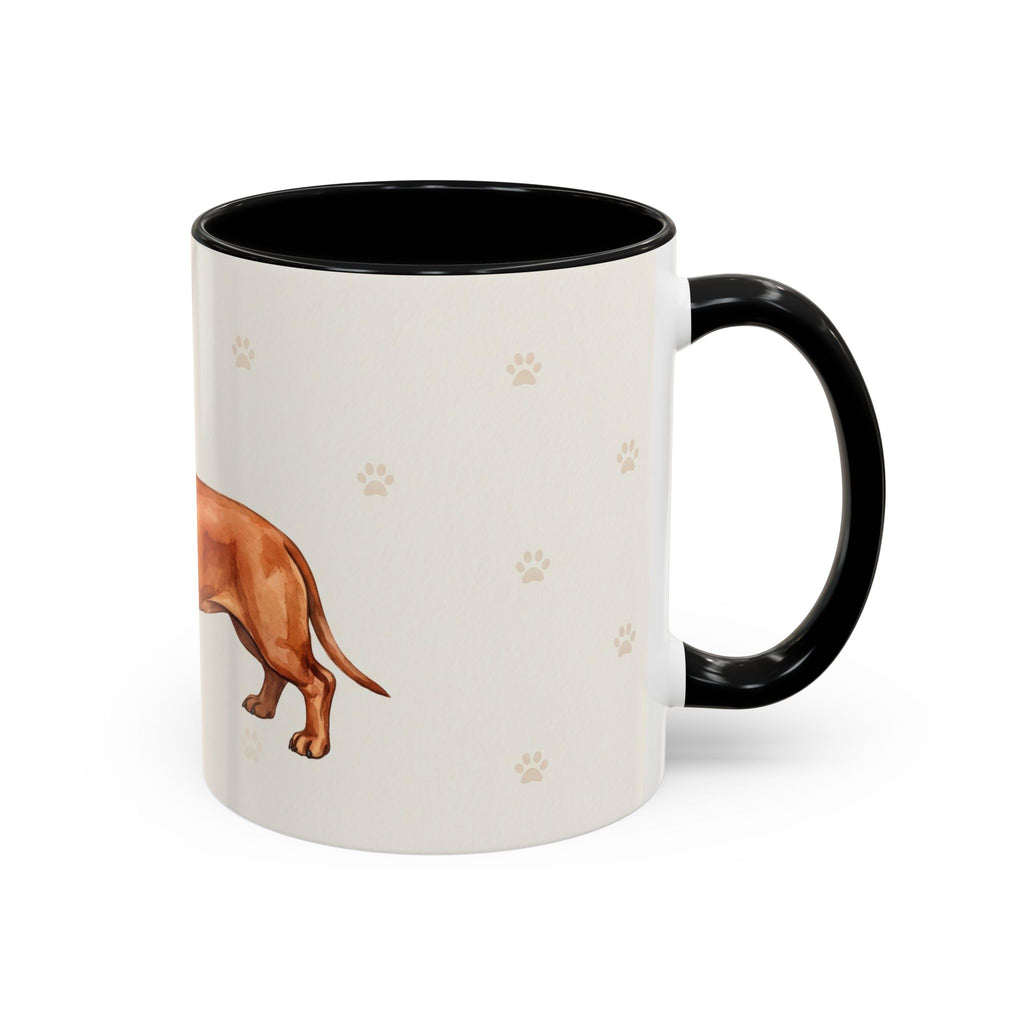 Dachshund Lover Mug – Wiener Dog with Scarf, Cute Watercolor Dachshund Gift Mug