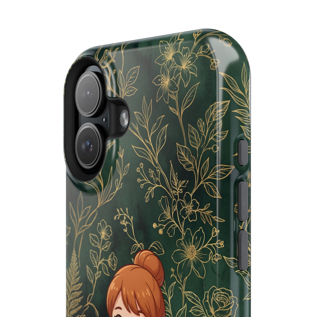 Personalized Nurse Botanical Phone Case — Impact-Resistant Wireless Charging Cover