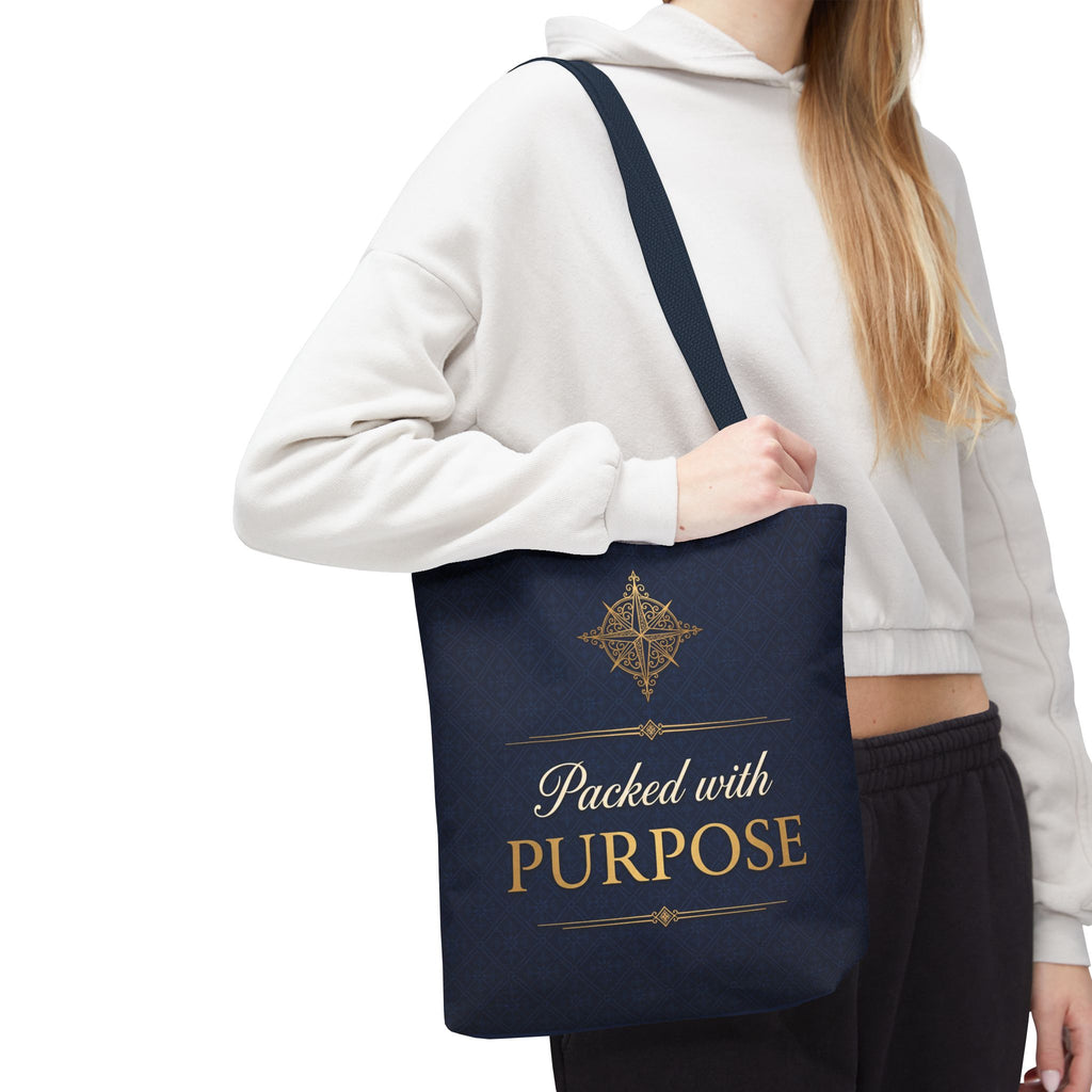 Packed with Purpose Tote | Inspirational Nurse Gift Tote Bag | Healthcare Worker Appreciation Gift | Premium Polyester Carry-All