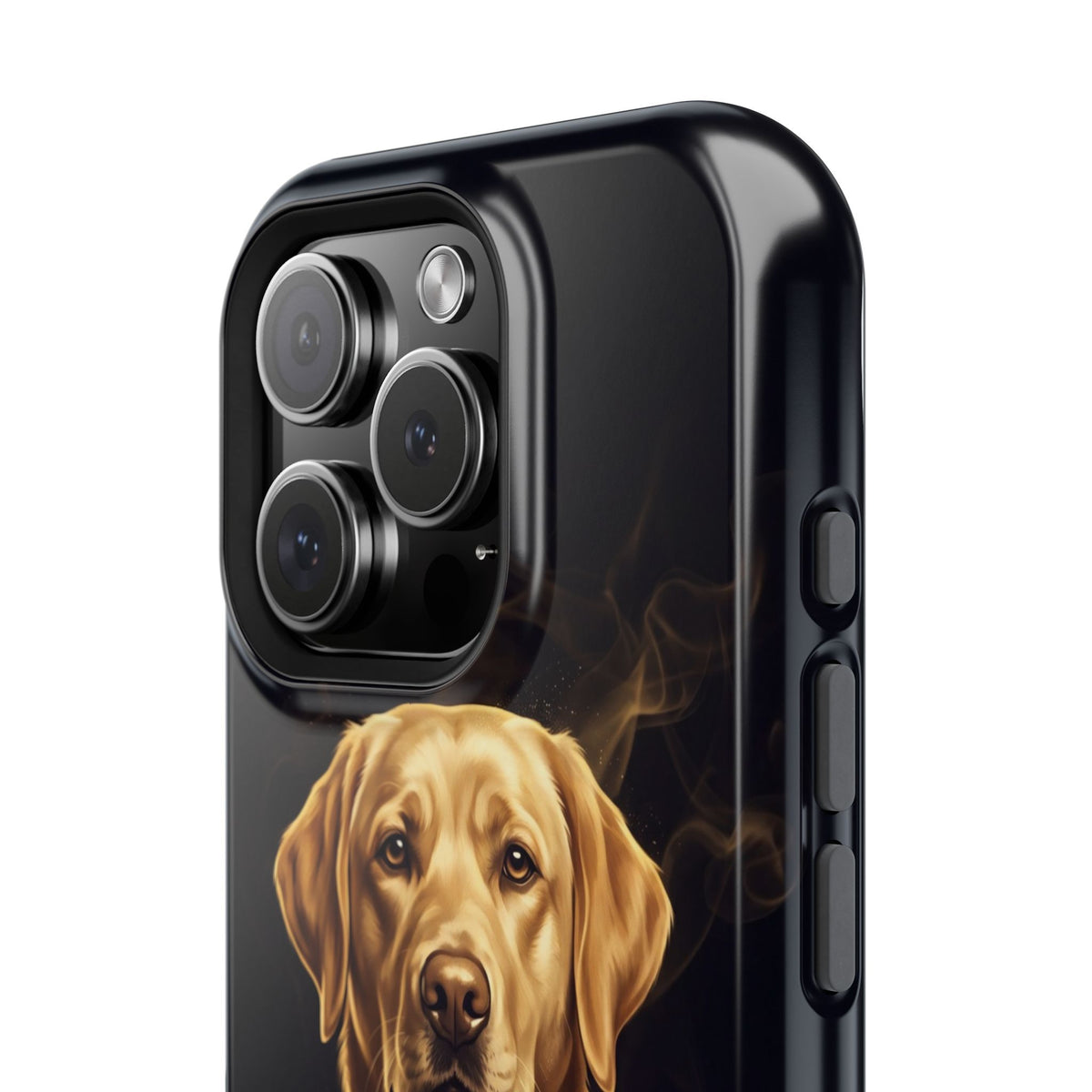 Personalized Gold Smoke Labrador Phone Case — Tough Magnetic Case with Wireless Charging