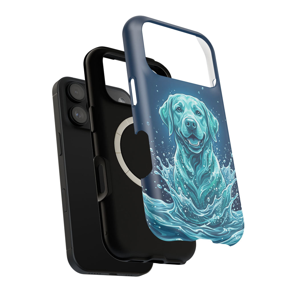 Water Splash Labrador Phone Case — Tough Magnetic Case with Wireless Charging