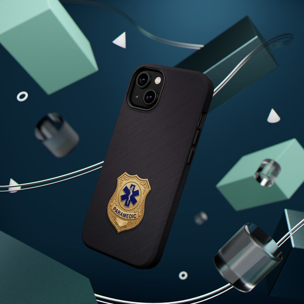 Gold Paramedic Badge Phone Case — Magnetic Wireless Charging Cover