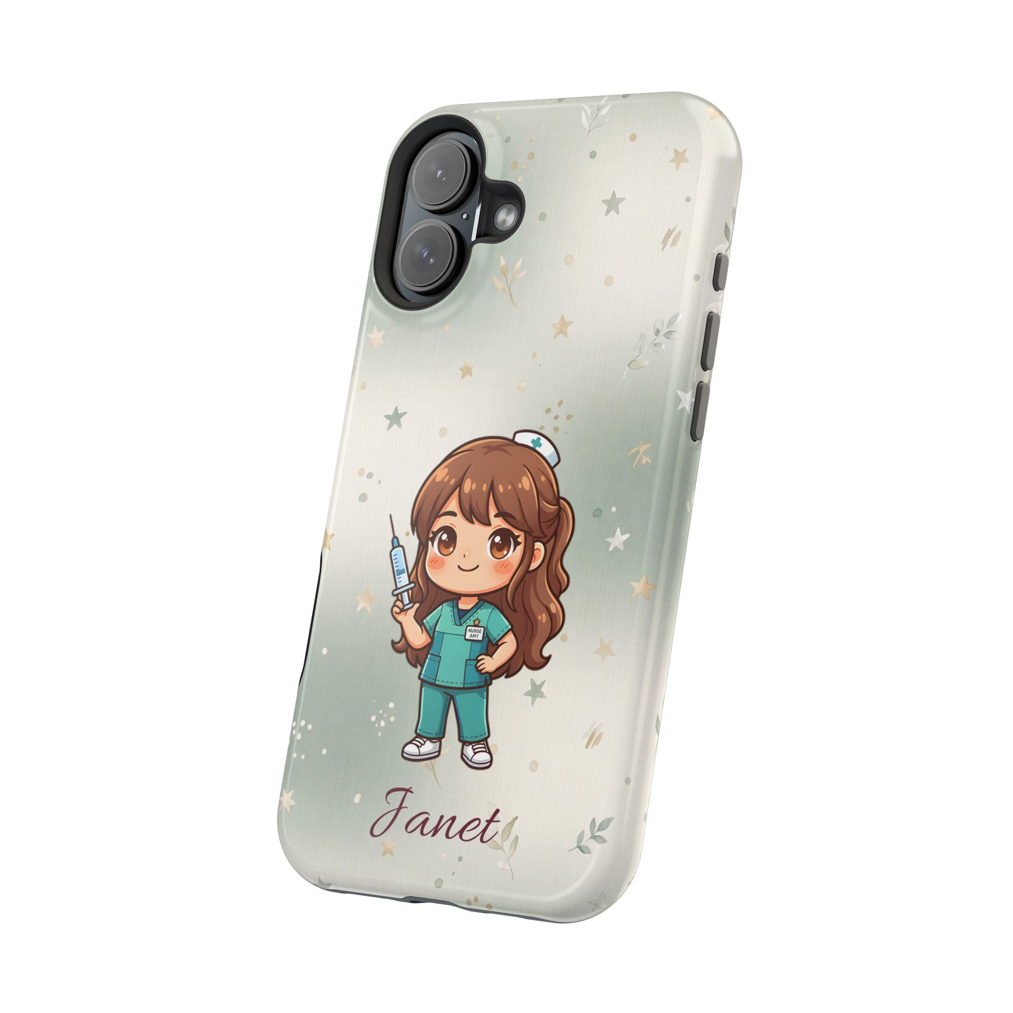 Personalized Nurse with Syringe Phone Case — Wireless Charging Cover