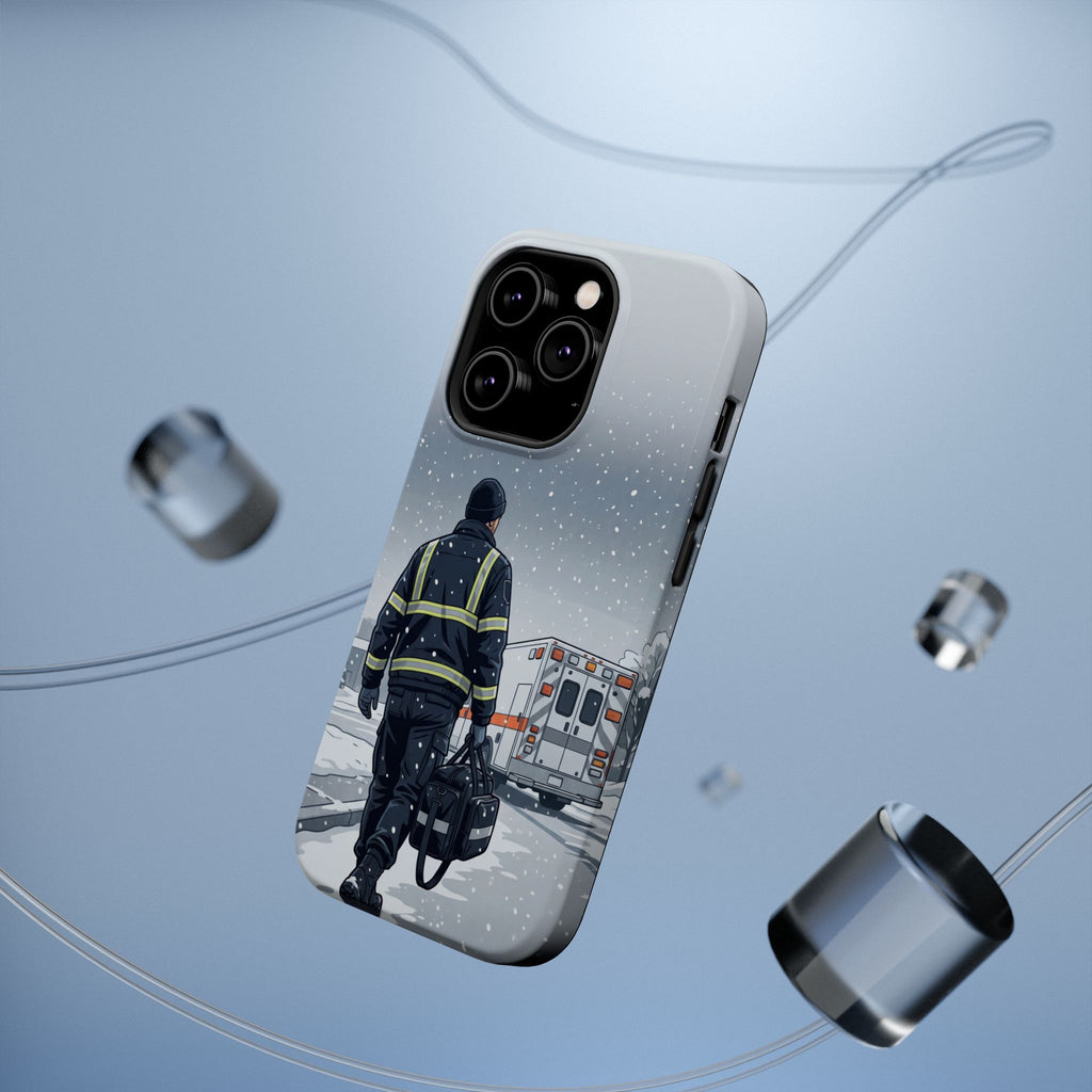 Bold Paramedic/EMT Portrait Phone Case — Magnetic Wireless Charging Cover