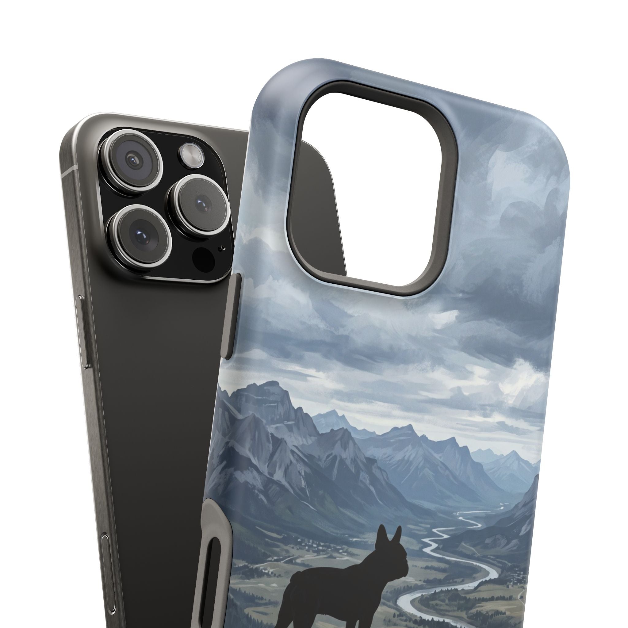 Personalized French Bulldog Mountain Valley Phone Case — Wireless Charging Cover