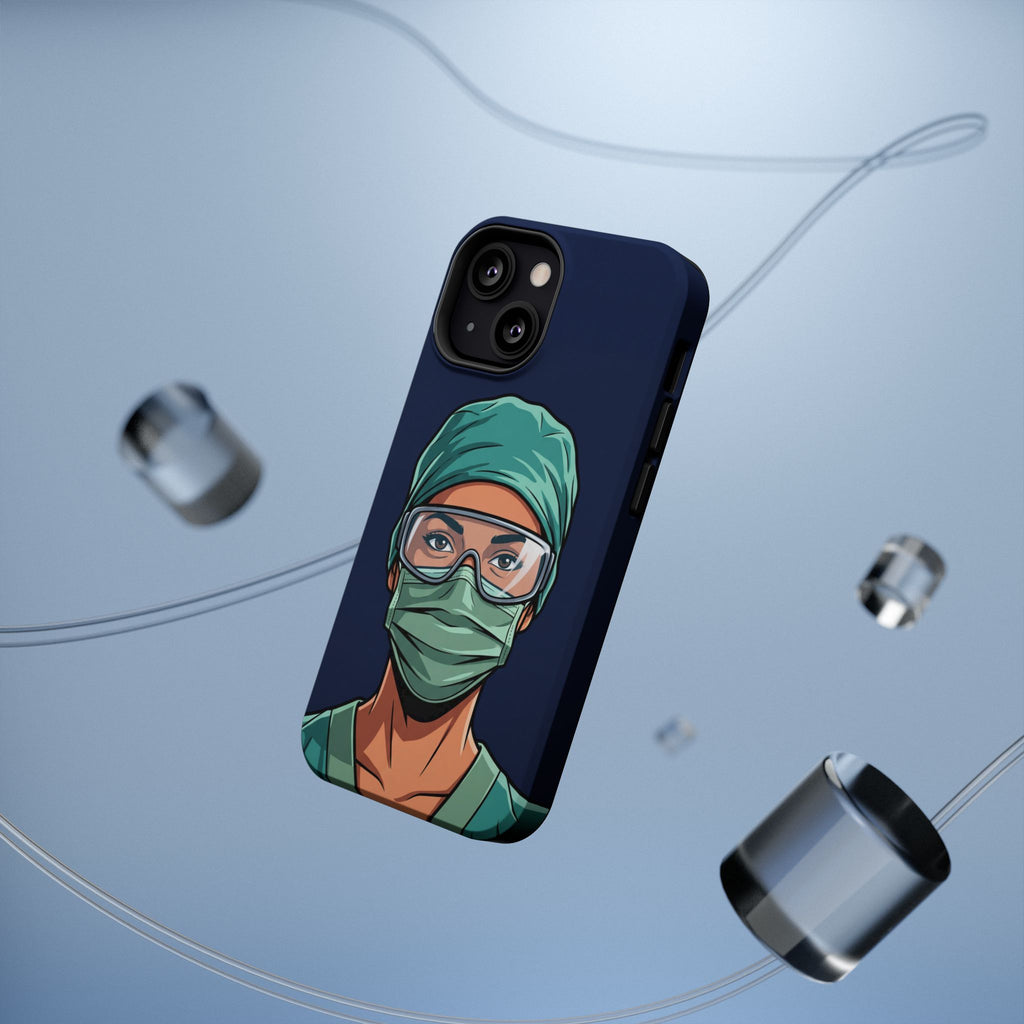 Bold Nurse Portrait Phone Case — Magnetic Wireless Charging Cover