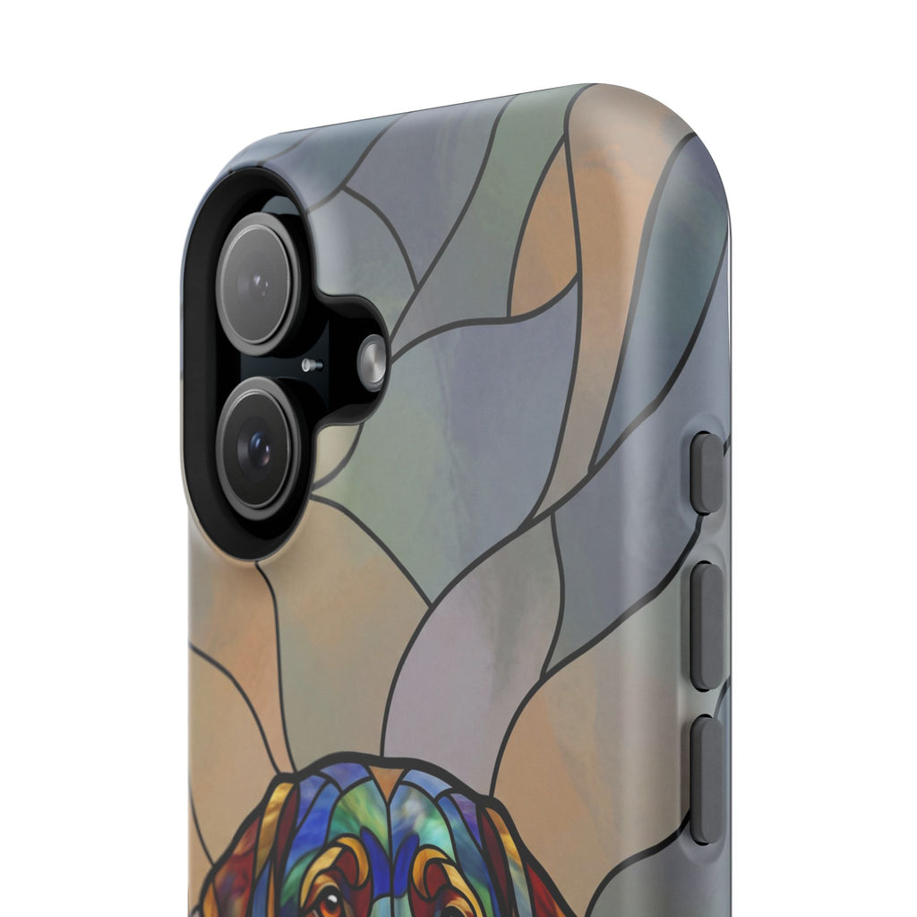 Stained Glass Labrador Phone Case — Tough Magnetic Case with Wireless Charging