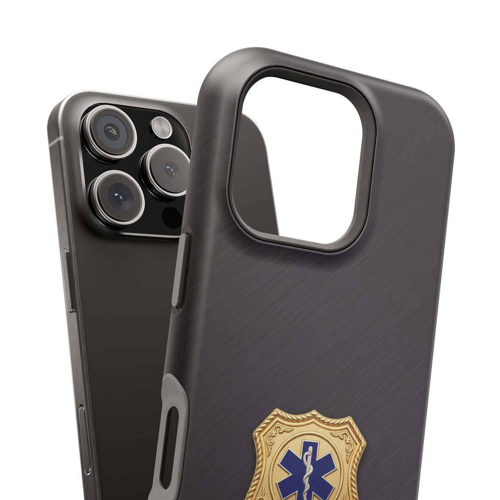 Gold Paramedic Badge Phone Case — Magnetic Wireless Charging Cover