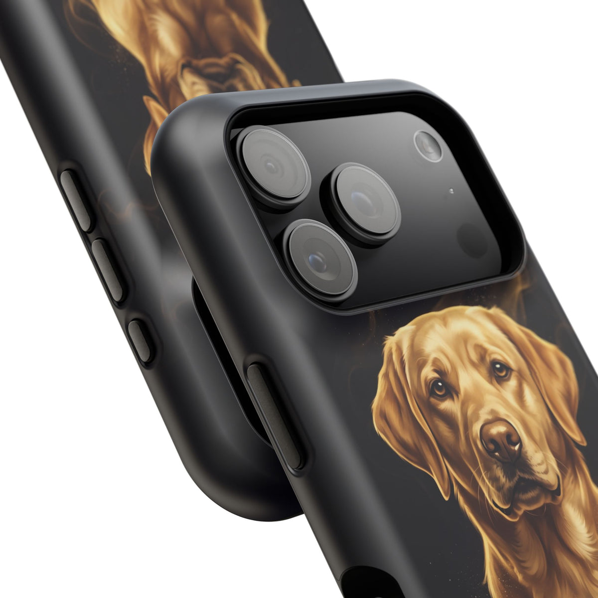 Personalized Gold Smoke Labrador Phone Case — Tough Magnetic Case with Wireless Charging
