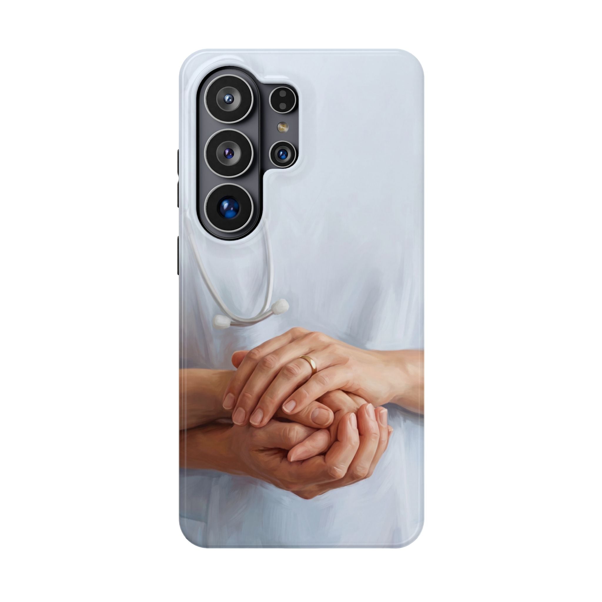 Impact-Resistant Phone Case — Caring Hands Wireless Charging Cover
