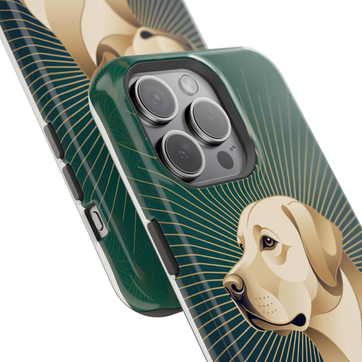 Art Deco Labrador Phone Case — Tough Magnetic Case with Wireless Charging