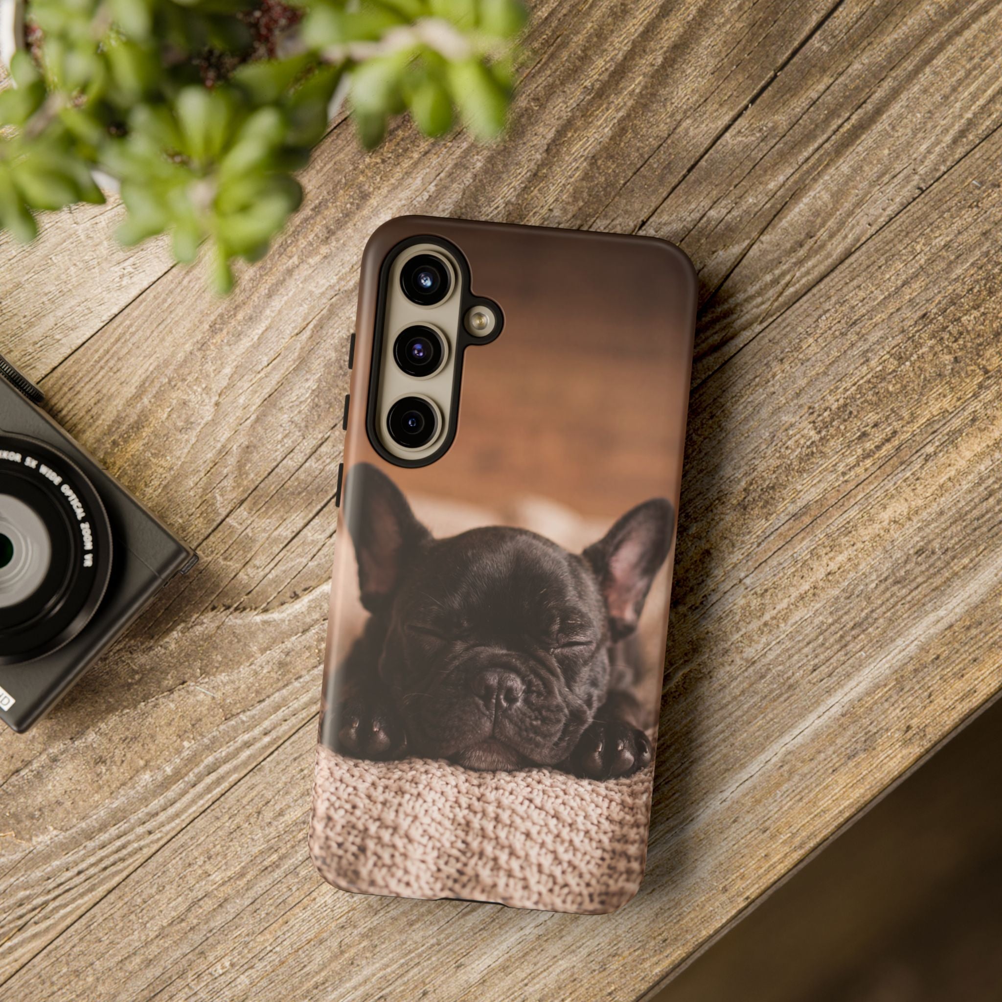 Sleeping French Bulldog Phone Case | Cozy Frenchie Resting on Blanket | iPhone & Samsung