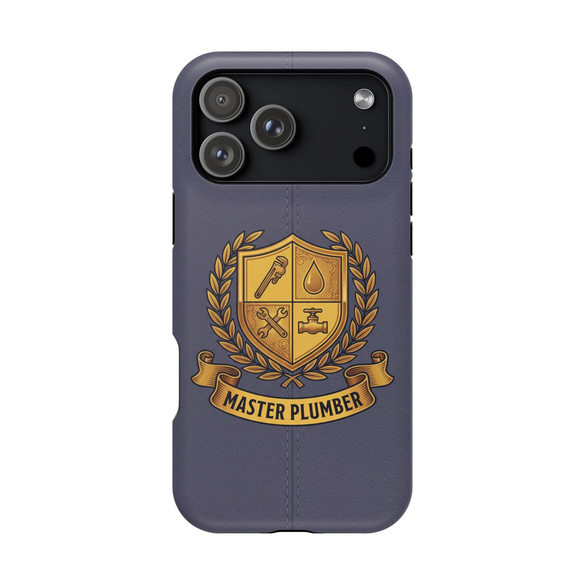Master Plumber Crest Phone Case — Heraldic Shield Wireless Charging Cover
