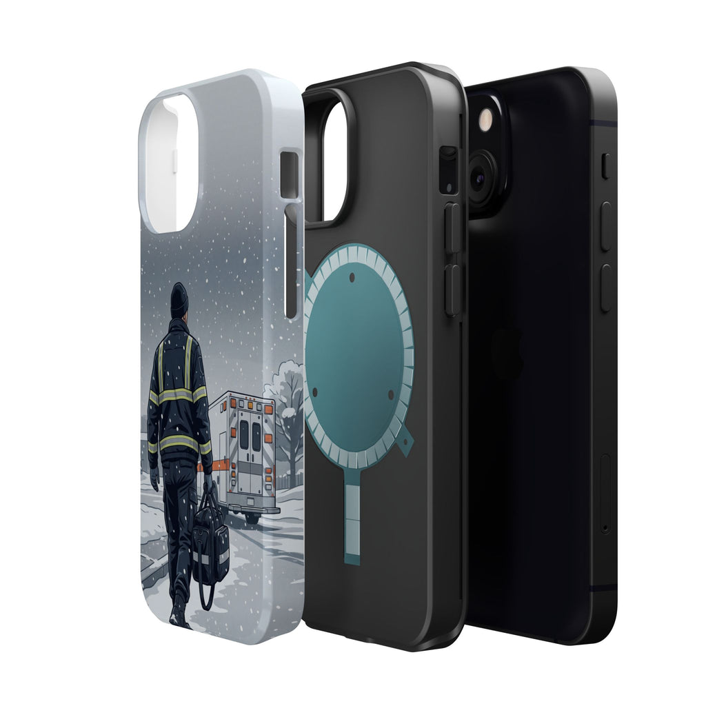 Bold Paramedic/EMT Portrait Phone Case — Magnetic Wireless Charging Cover