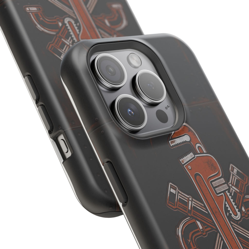 Tough By Trade Phone Case — Crossed Wrenches Wireless Charging Cover