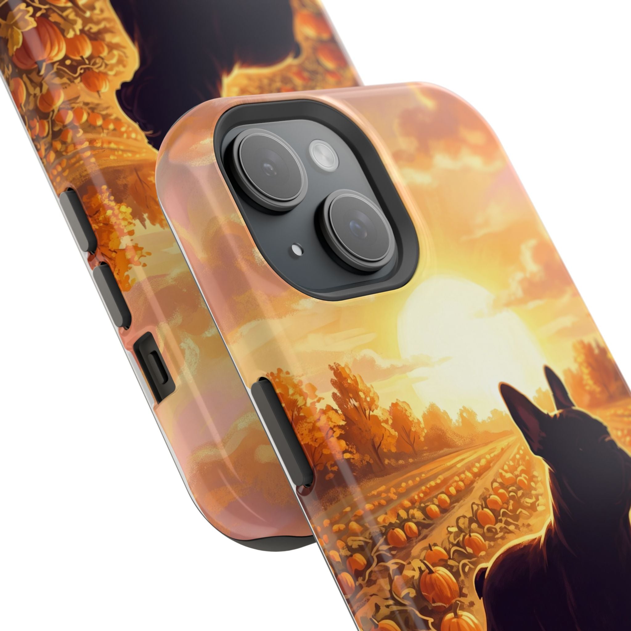 Personalized French Bulldog Pumpkin Patch Phone Case — Wireless Charging Cover