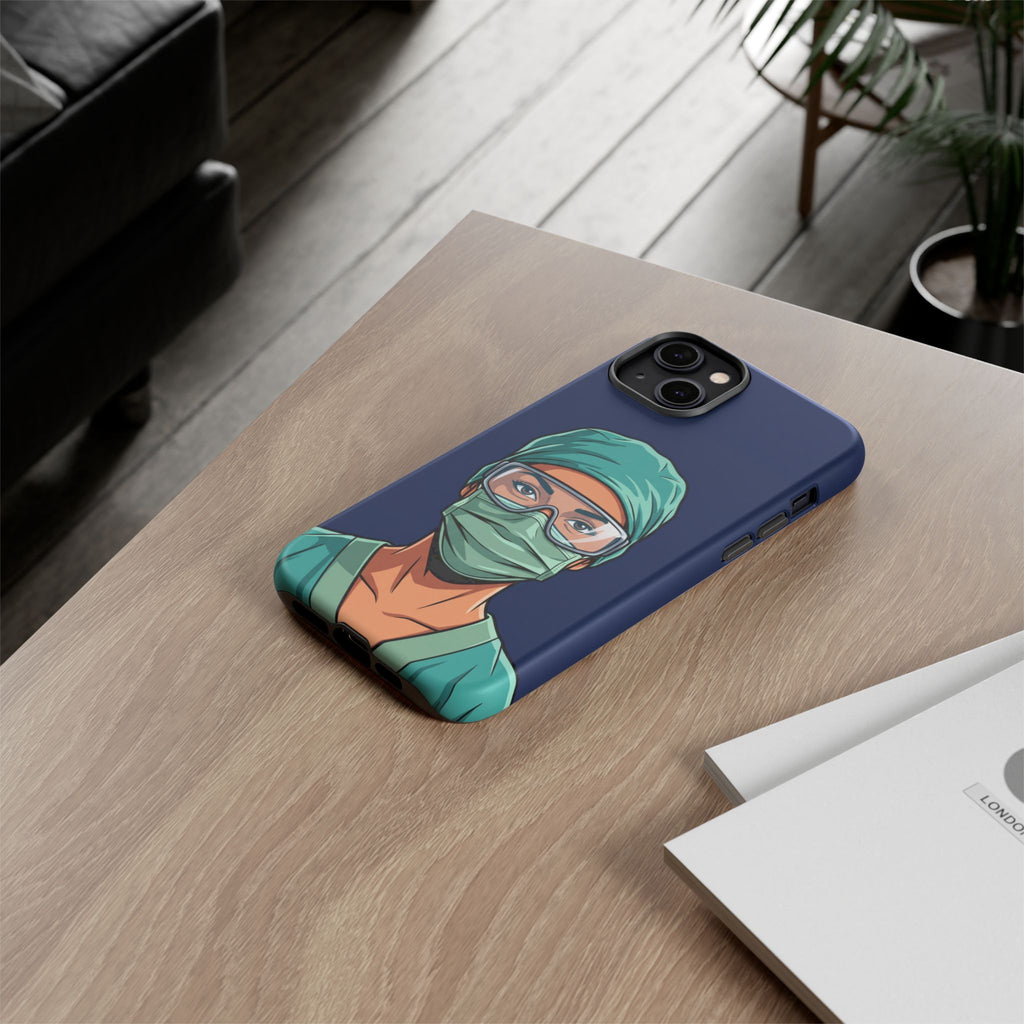Nurse Illustrated Portrait Phone Case | iPhone & Samsung