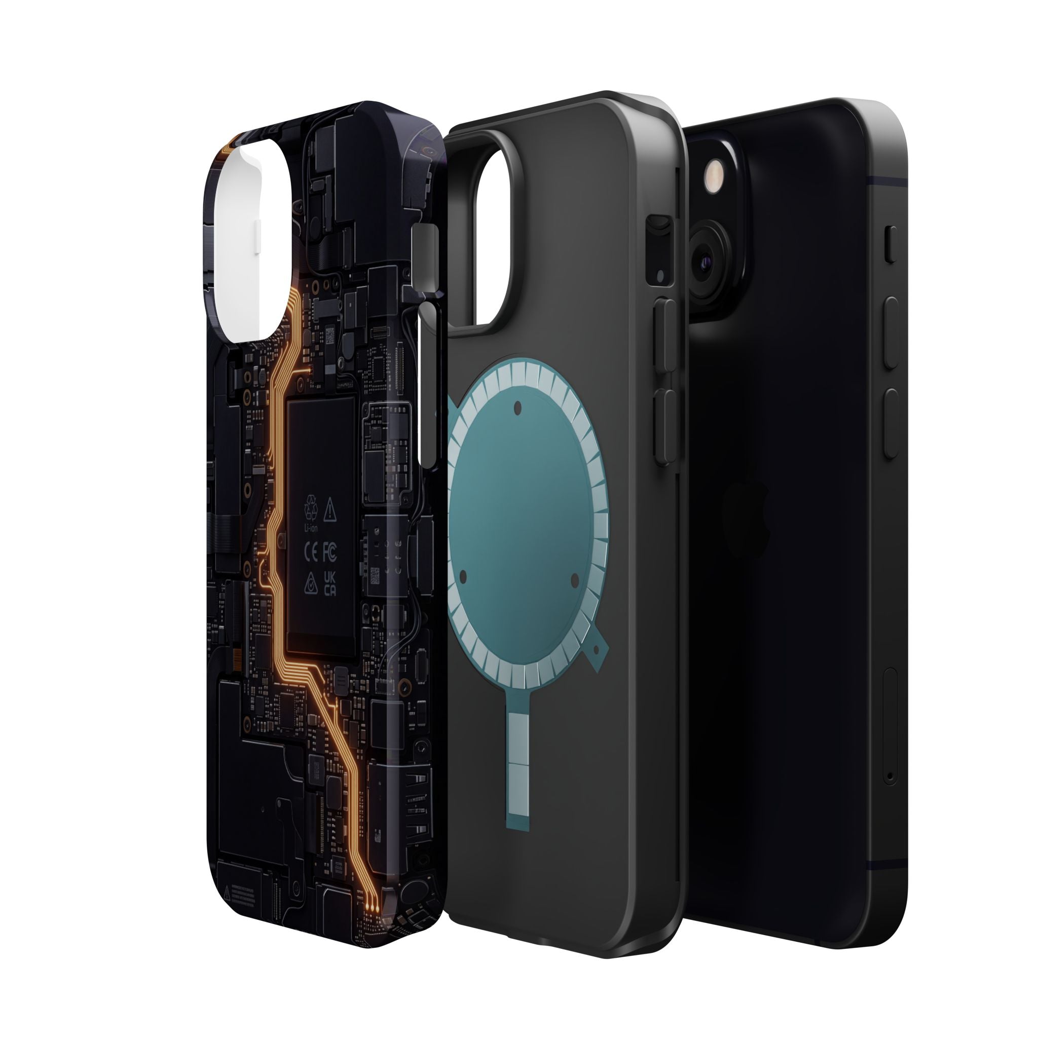 Electrician Circuit Bolt Phone Case — Impact-Resistant Wireless Charging Cover